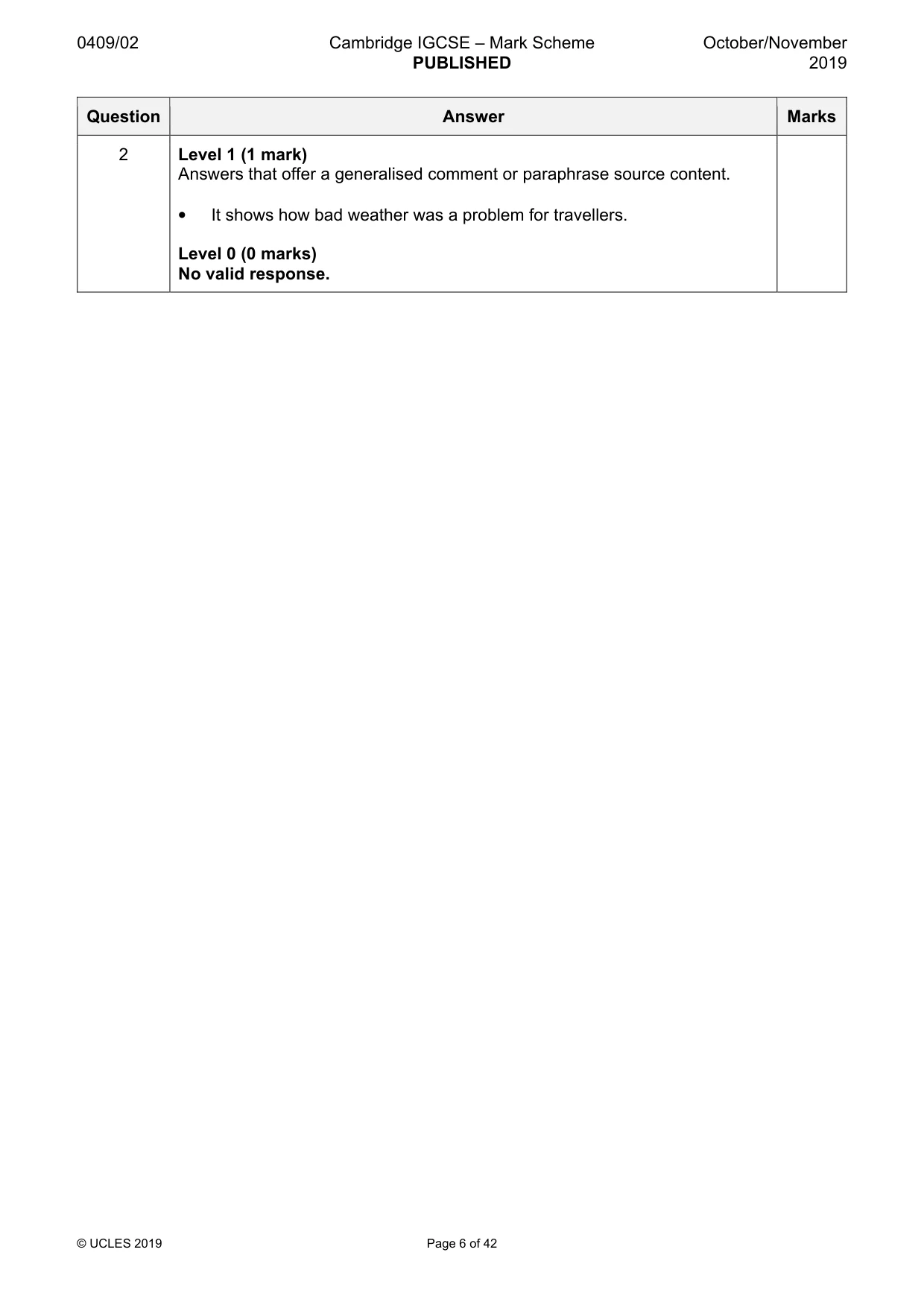 Mark scheme, page 6 of 42