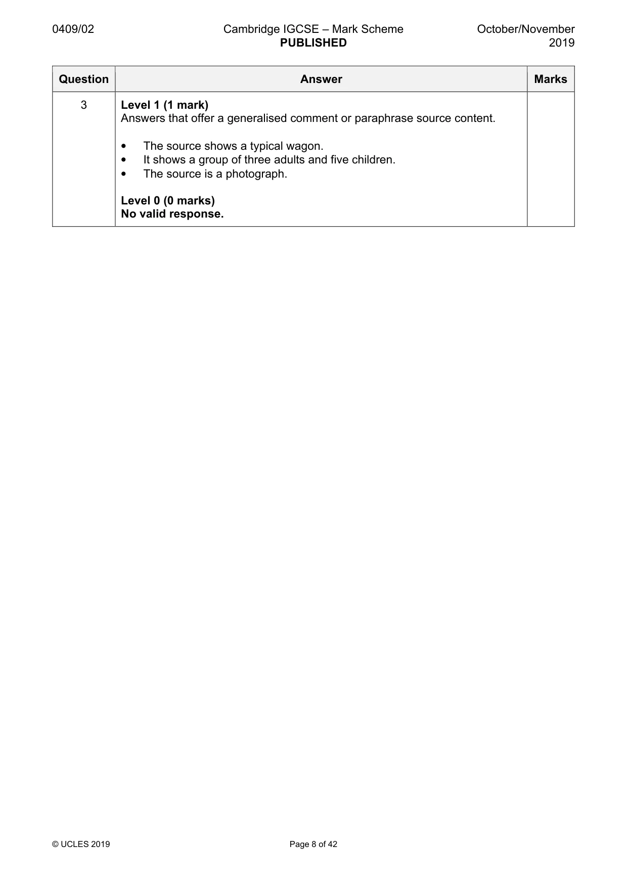 Mark scheme, page 8 of 42