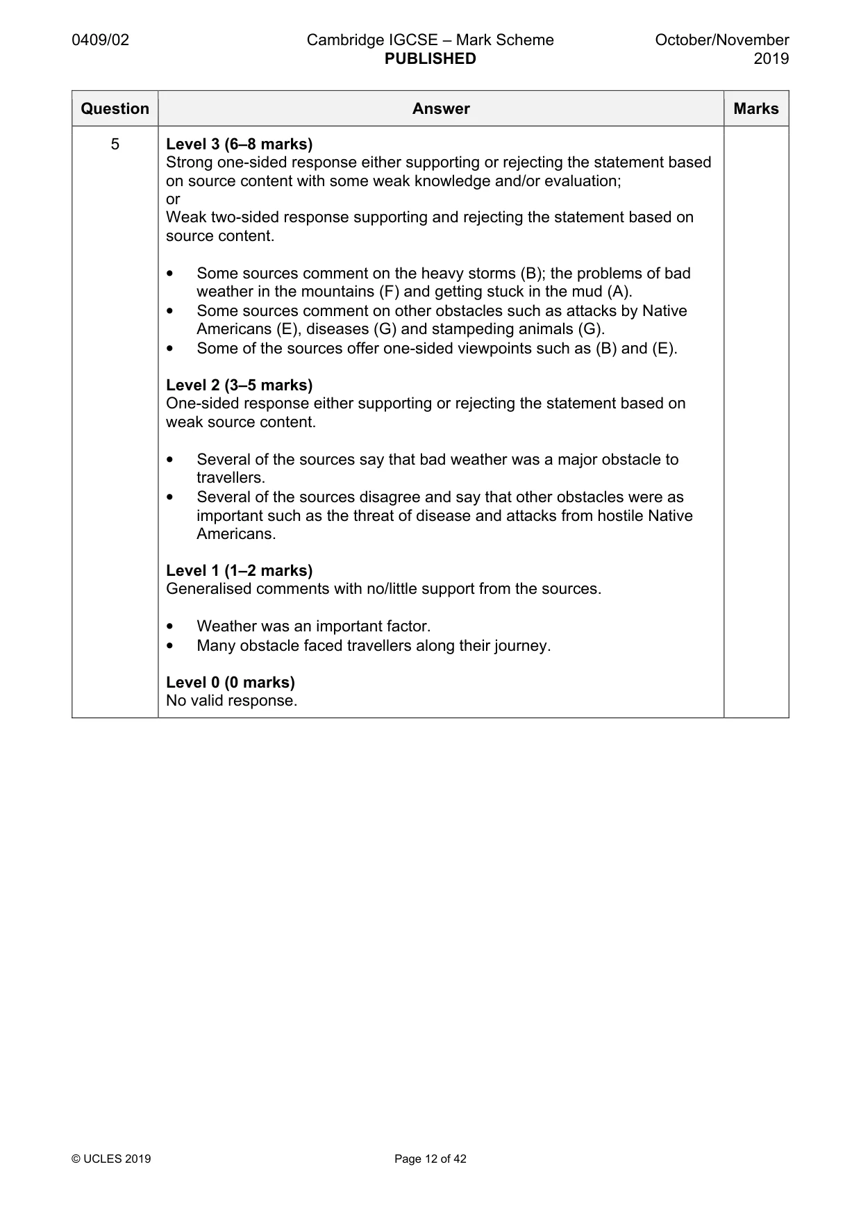 Mark scheme, page 12 of 42