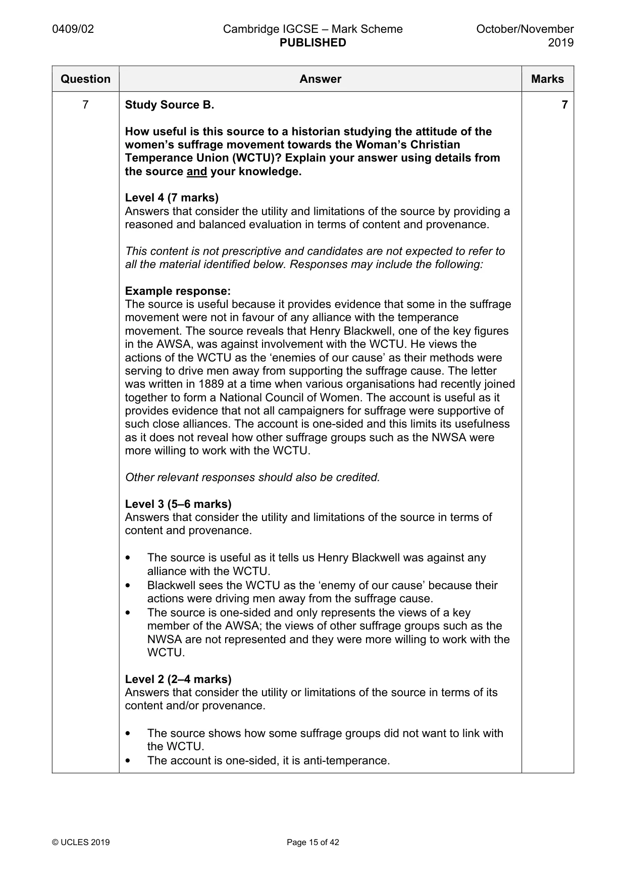 Mark scheme, page 15 of 42