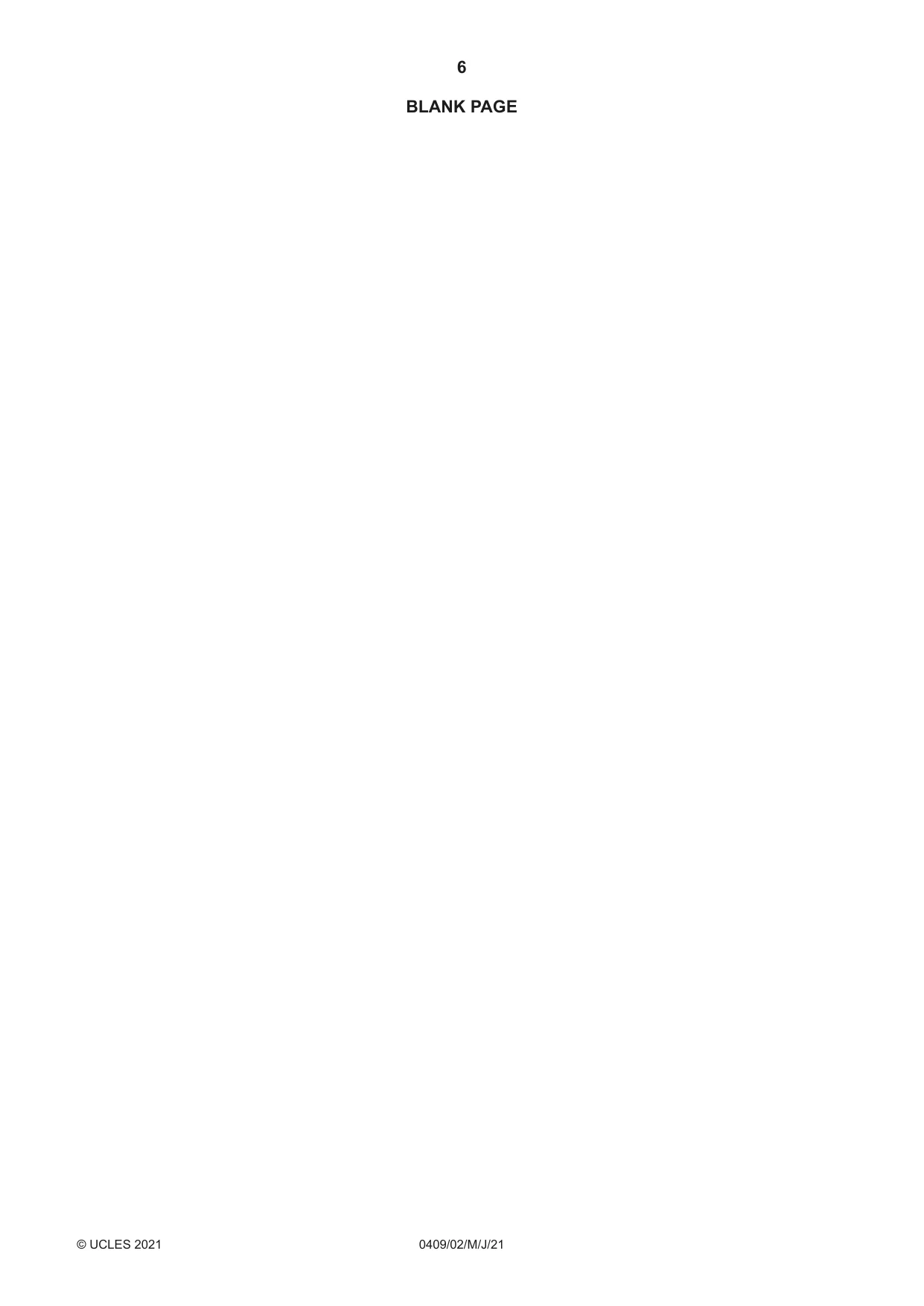 Cambridge IGCSE History American BES 0409 2021 May/June Paper 2 · Variant 0 question paper, page 6 of 8