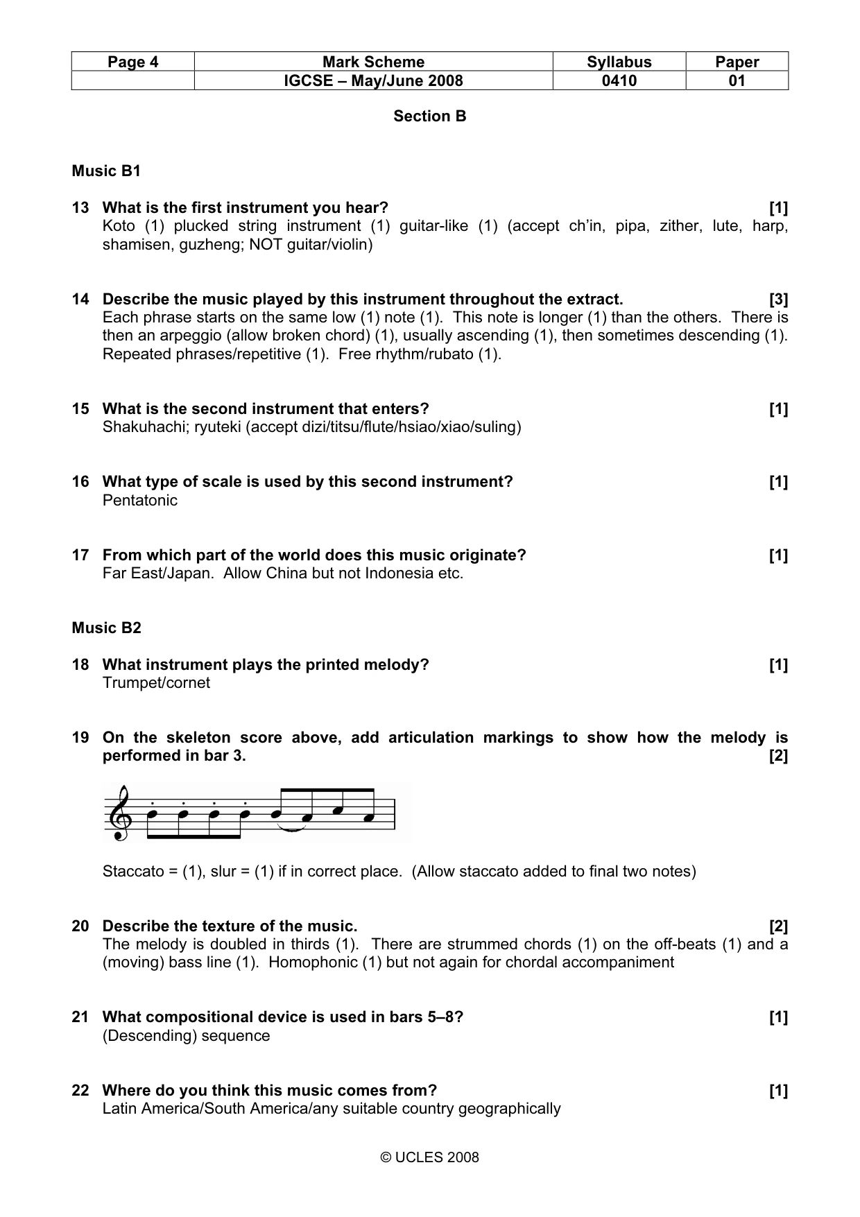 Mark scheme, page 4 of 7