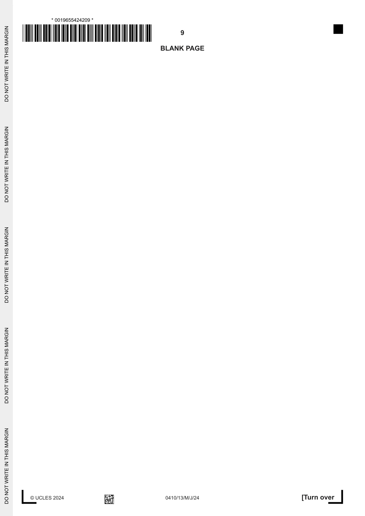 Cambridge IGCSE Music 0410 2024 May/June Paper 1 · Variant 3 question paper, page 9 of 16