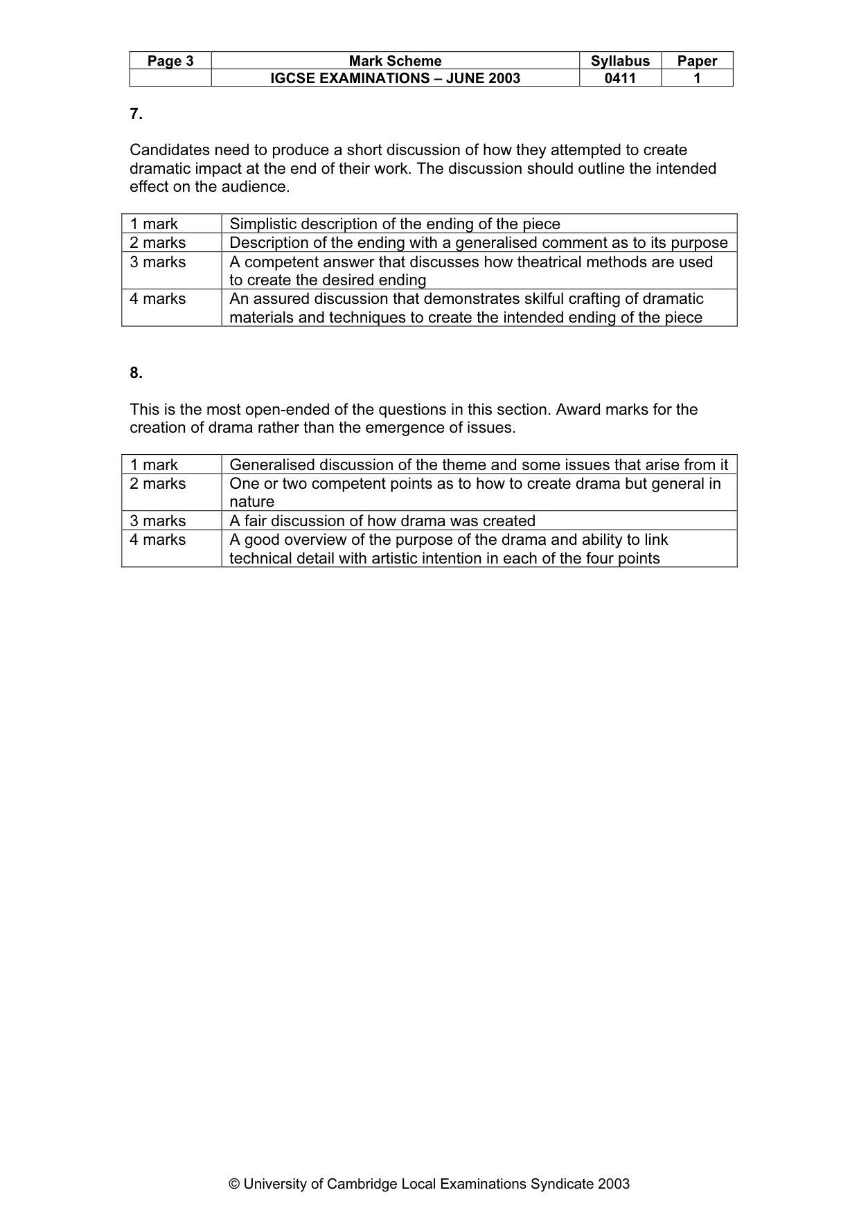 Mark scheme, page 4 of 11