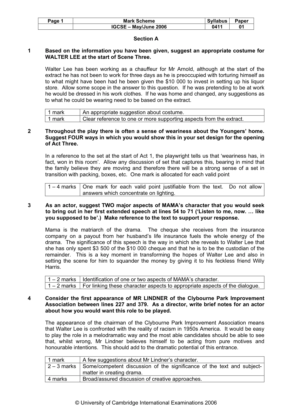 Mark scheme, page 2 of 9