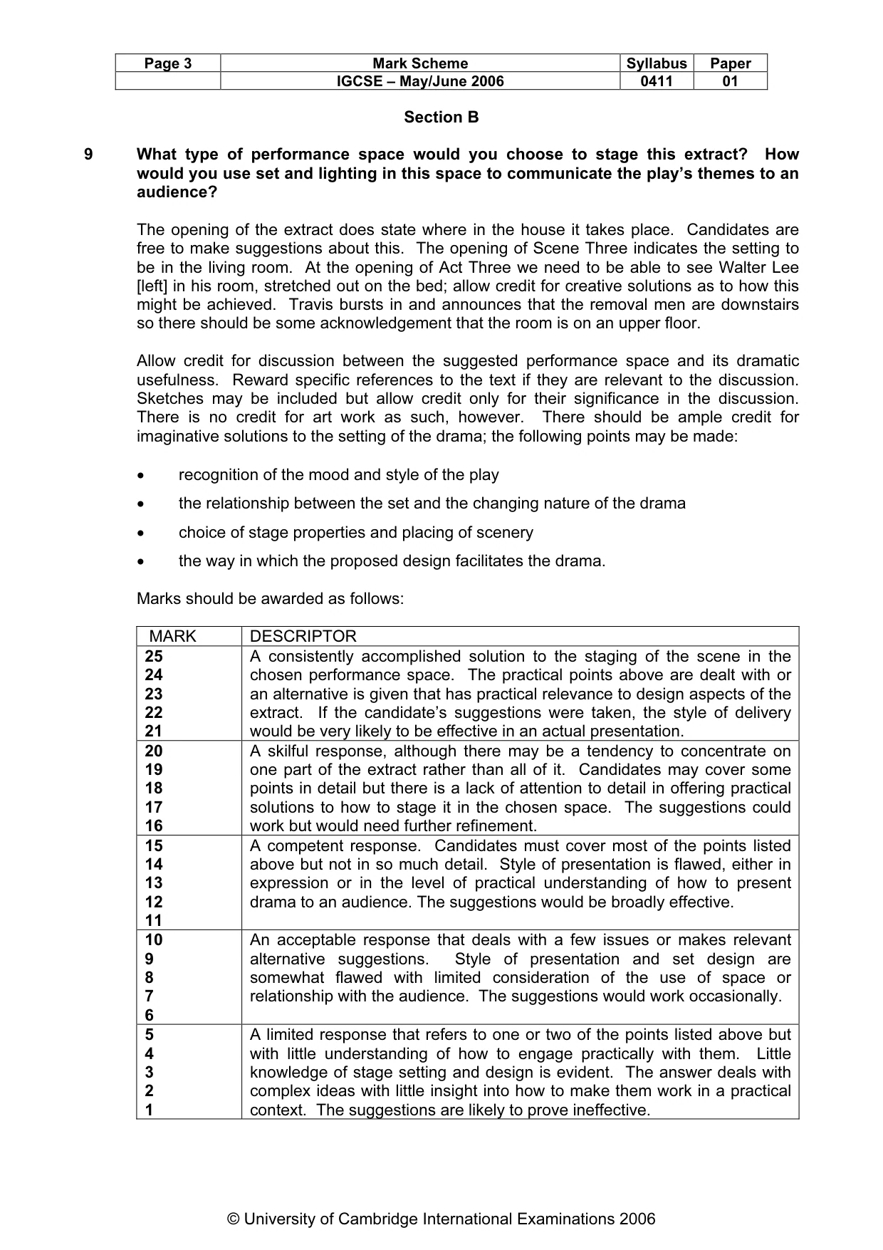 Mark scheme, page 4 of 9