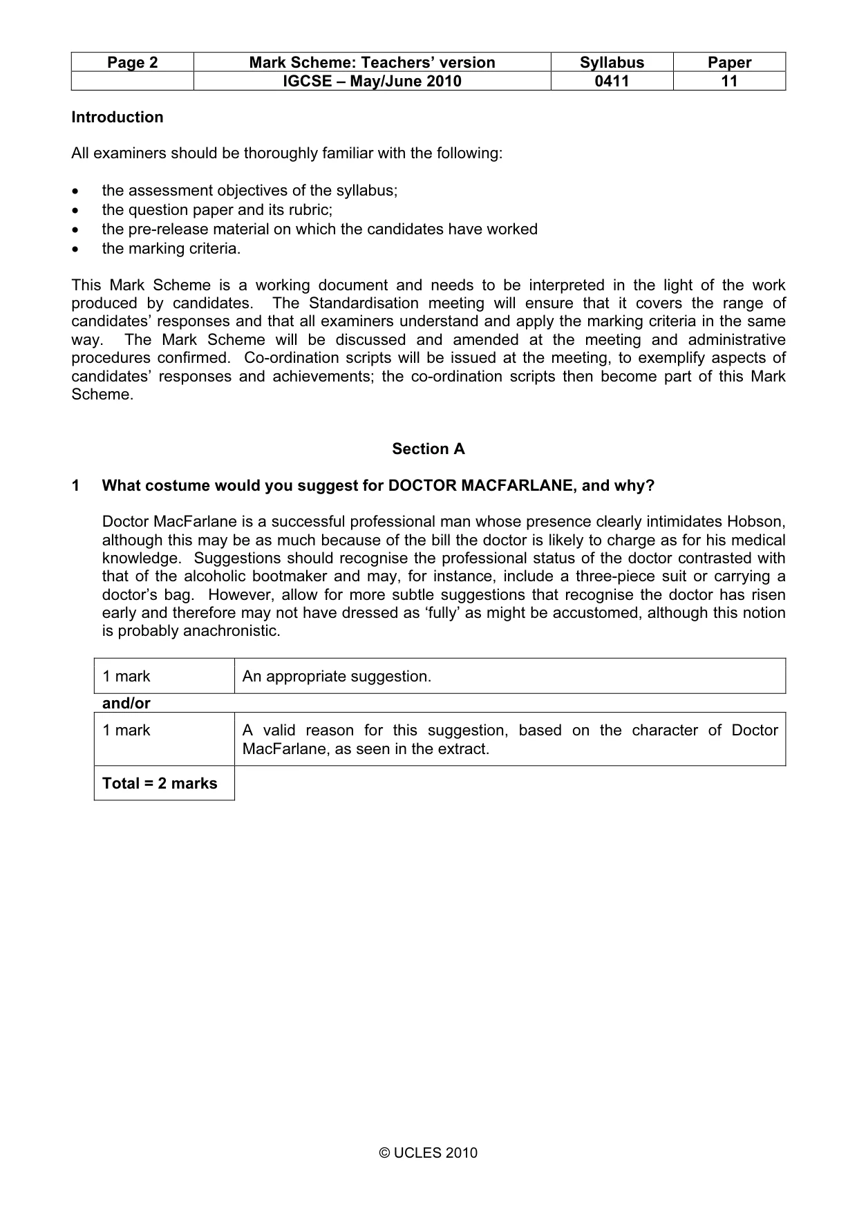 Mark scheme, page 2 of 14