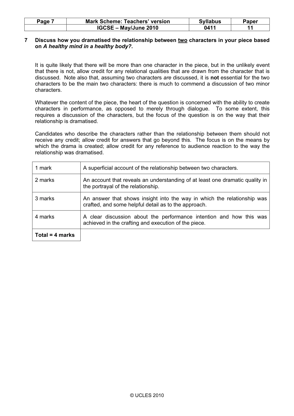 Mark scheme, page 7 of 14