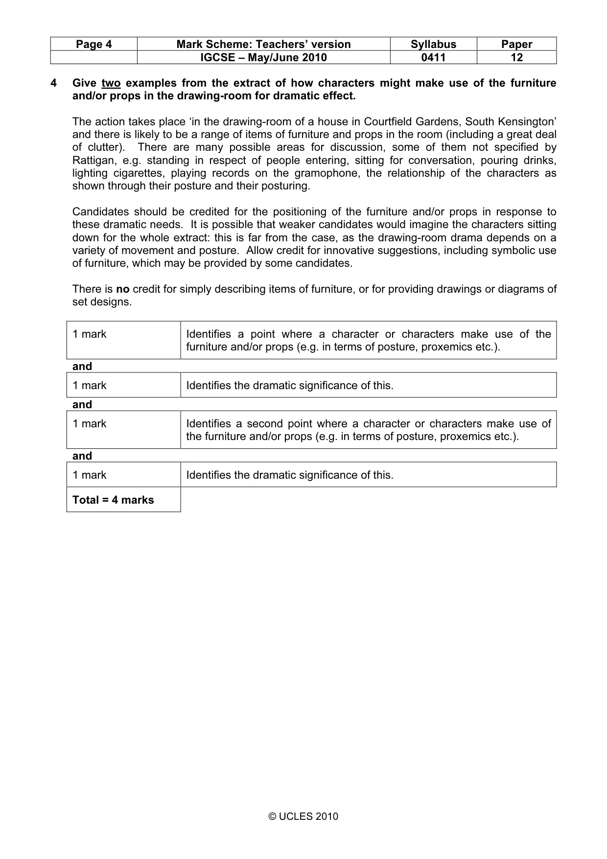 Mark scheme, page 4 of 14