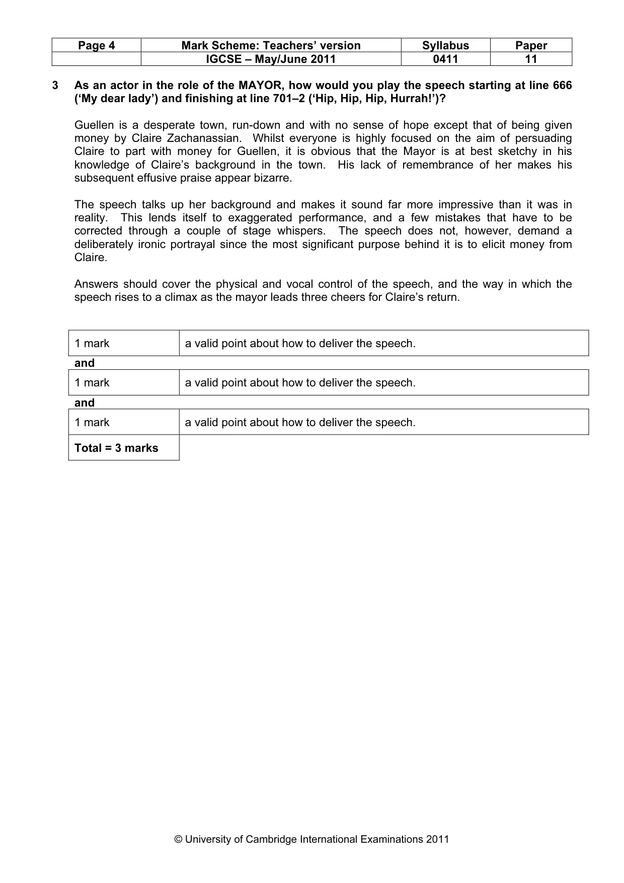 Mark scheme, page 4 of 14