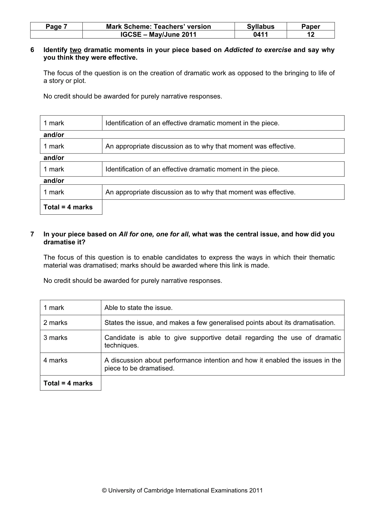 Mark scheme, page 7 of 16