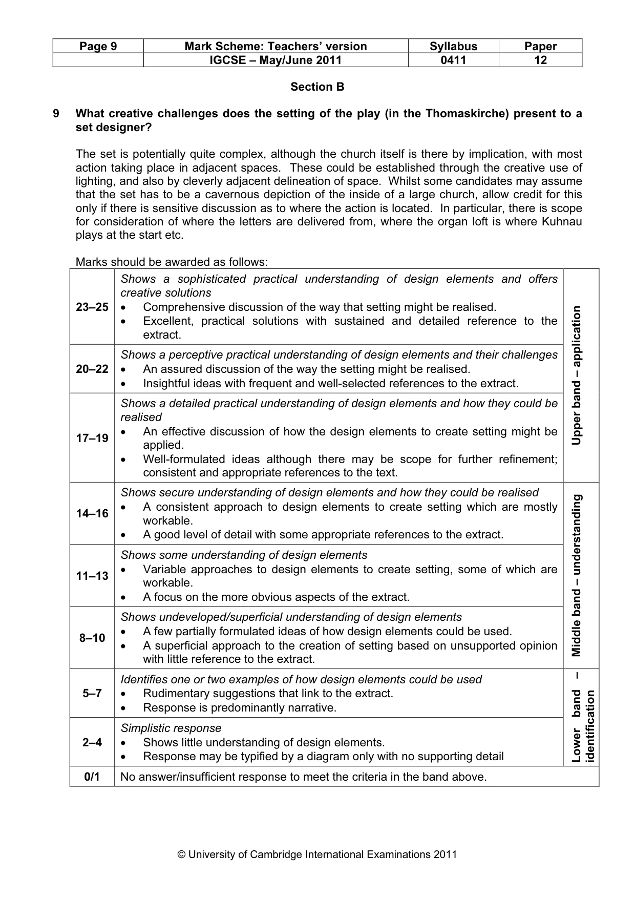 Mark scheme, page 9 of 16