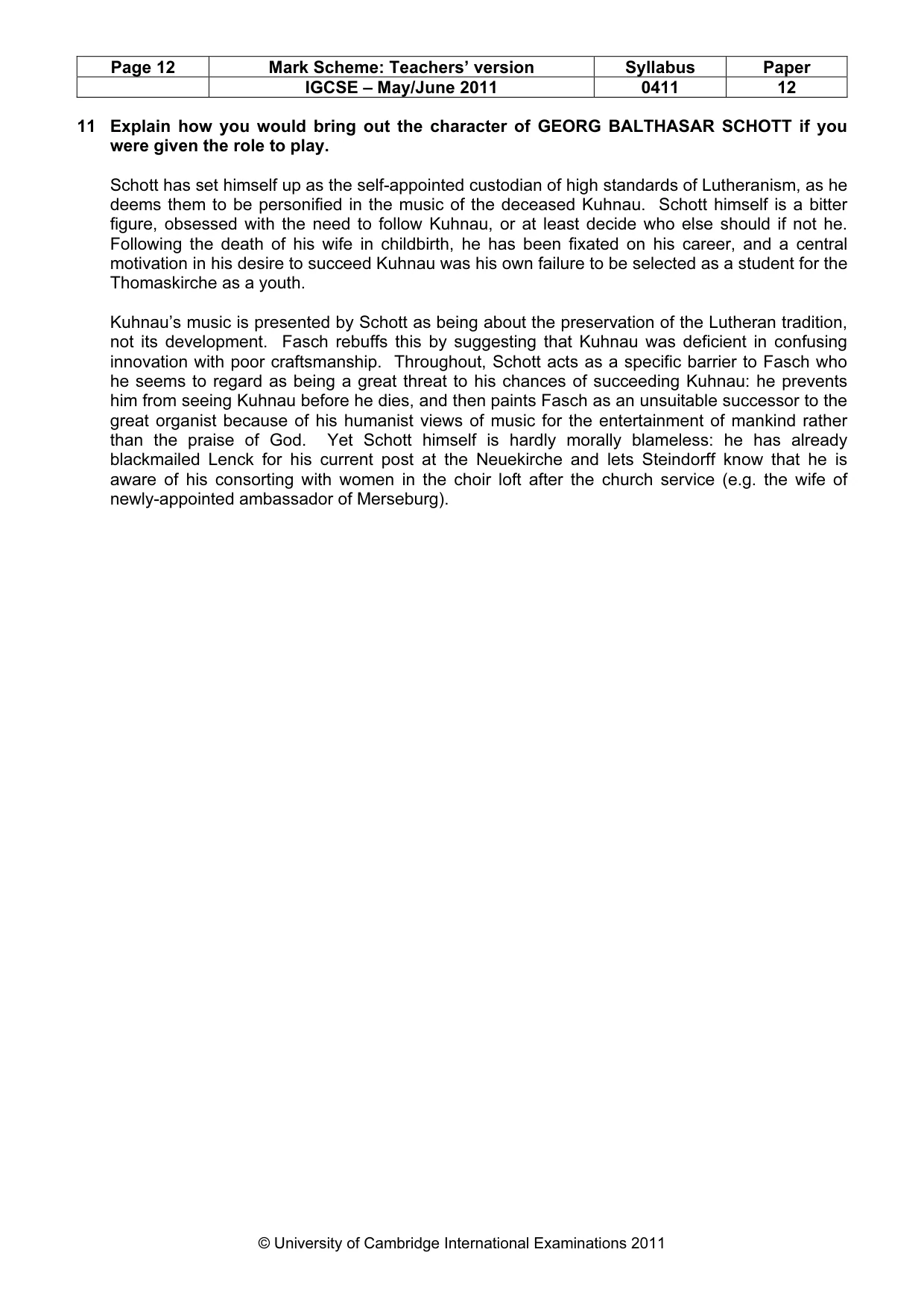 Mark scheme, page 12 of 16