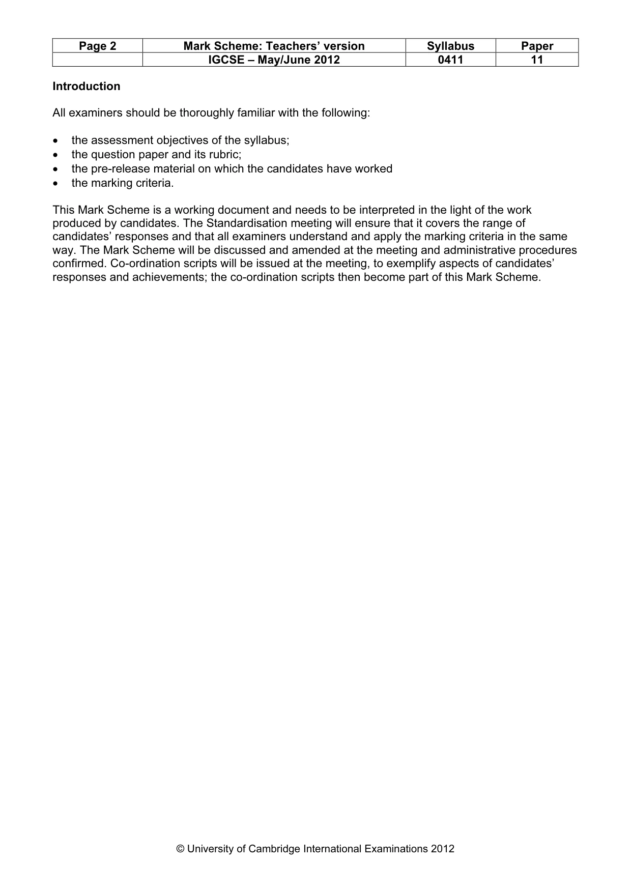Mark scheme, page 2 of 22