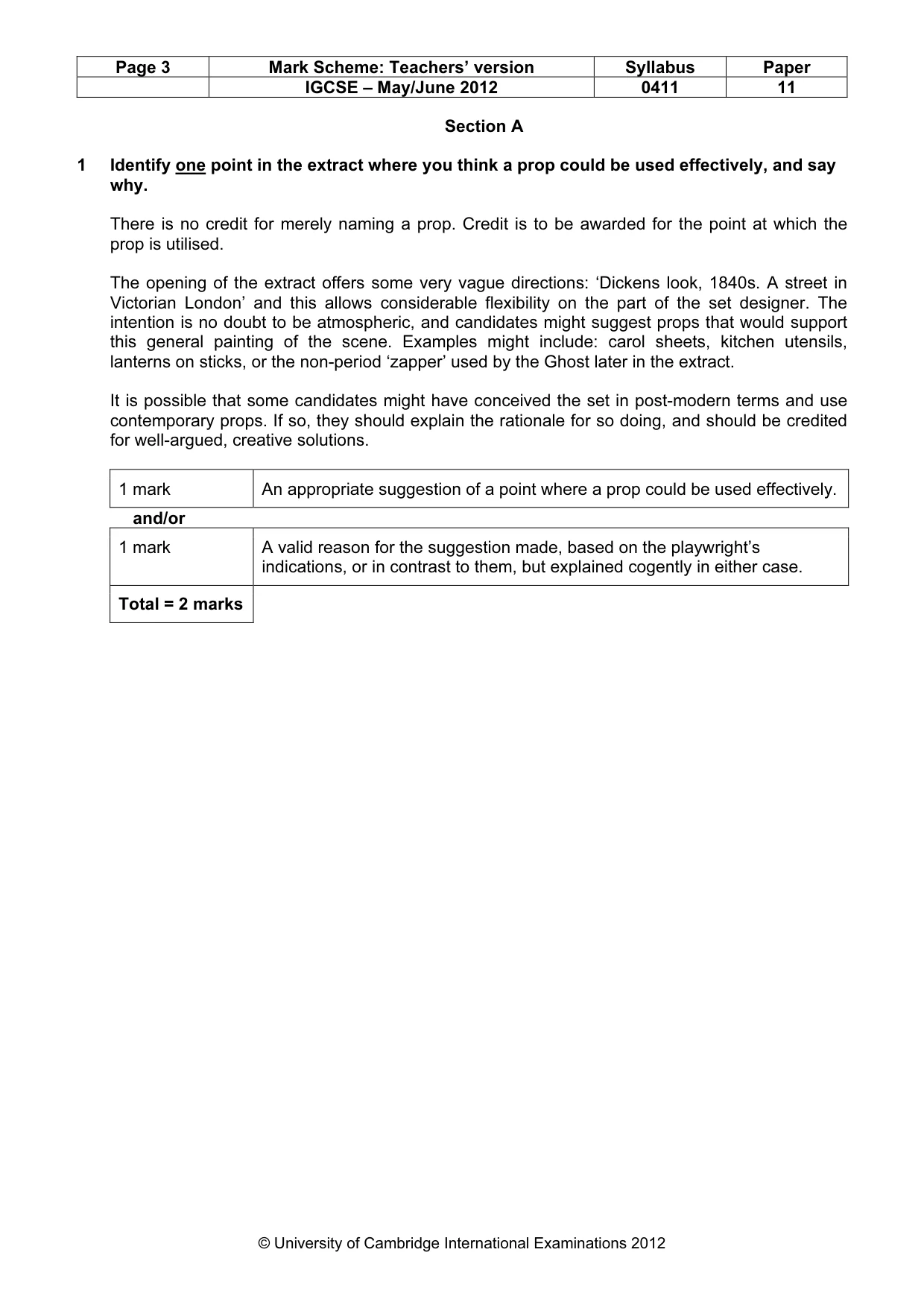 Mark scheme, page 3 of 22