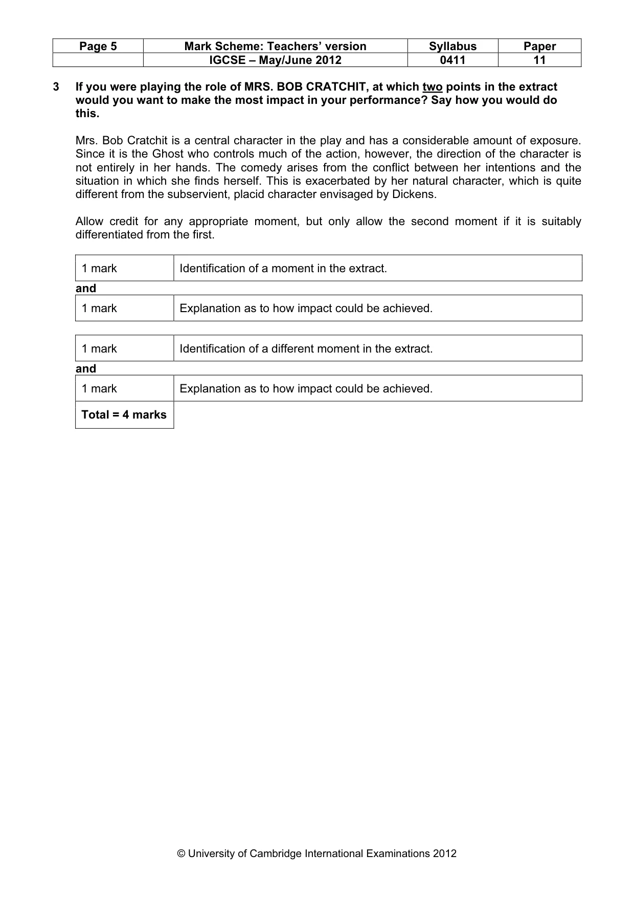 Mark scheme, page 5 of 22