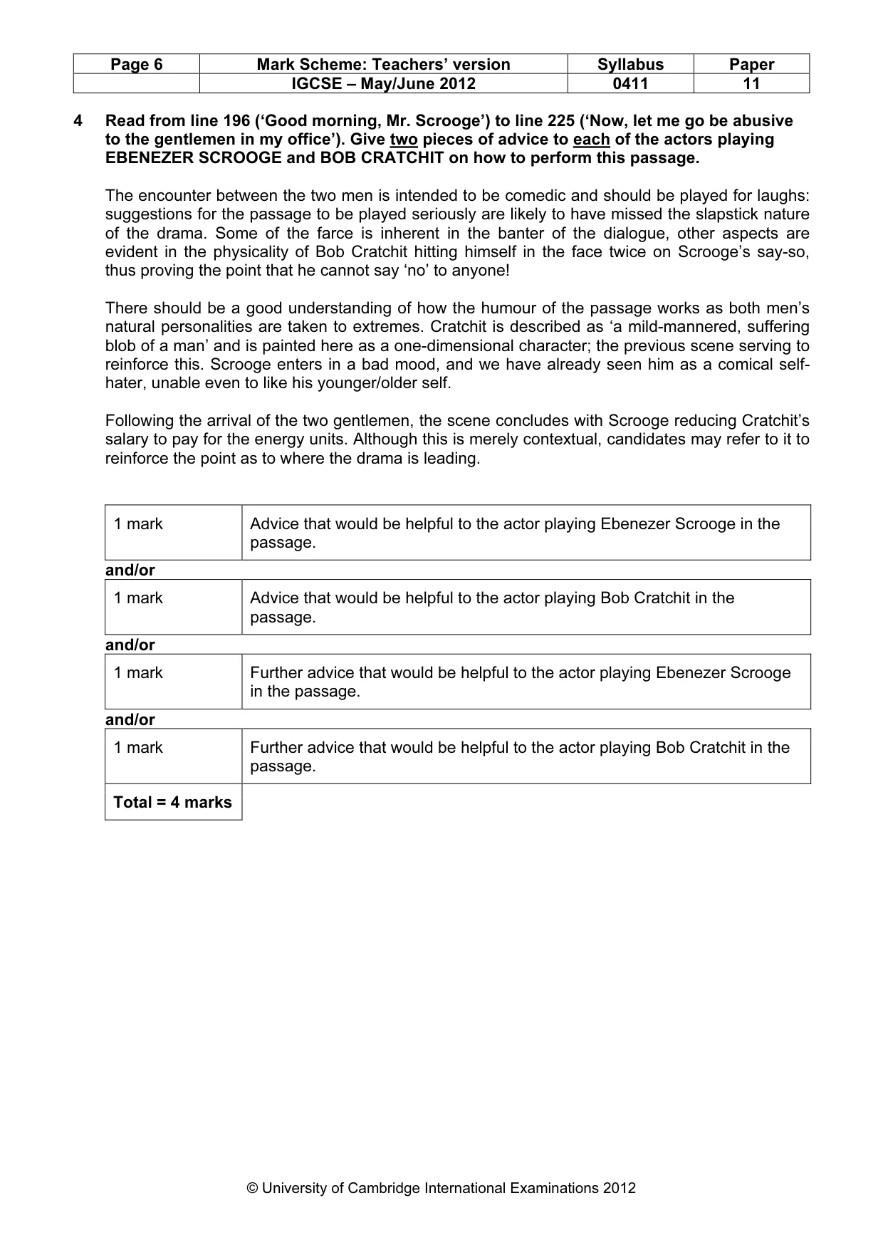Mark scheme, page 6 of 22
