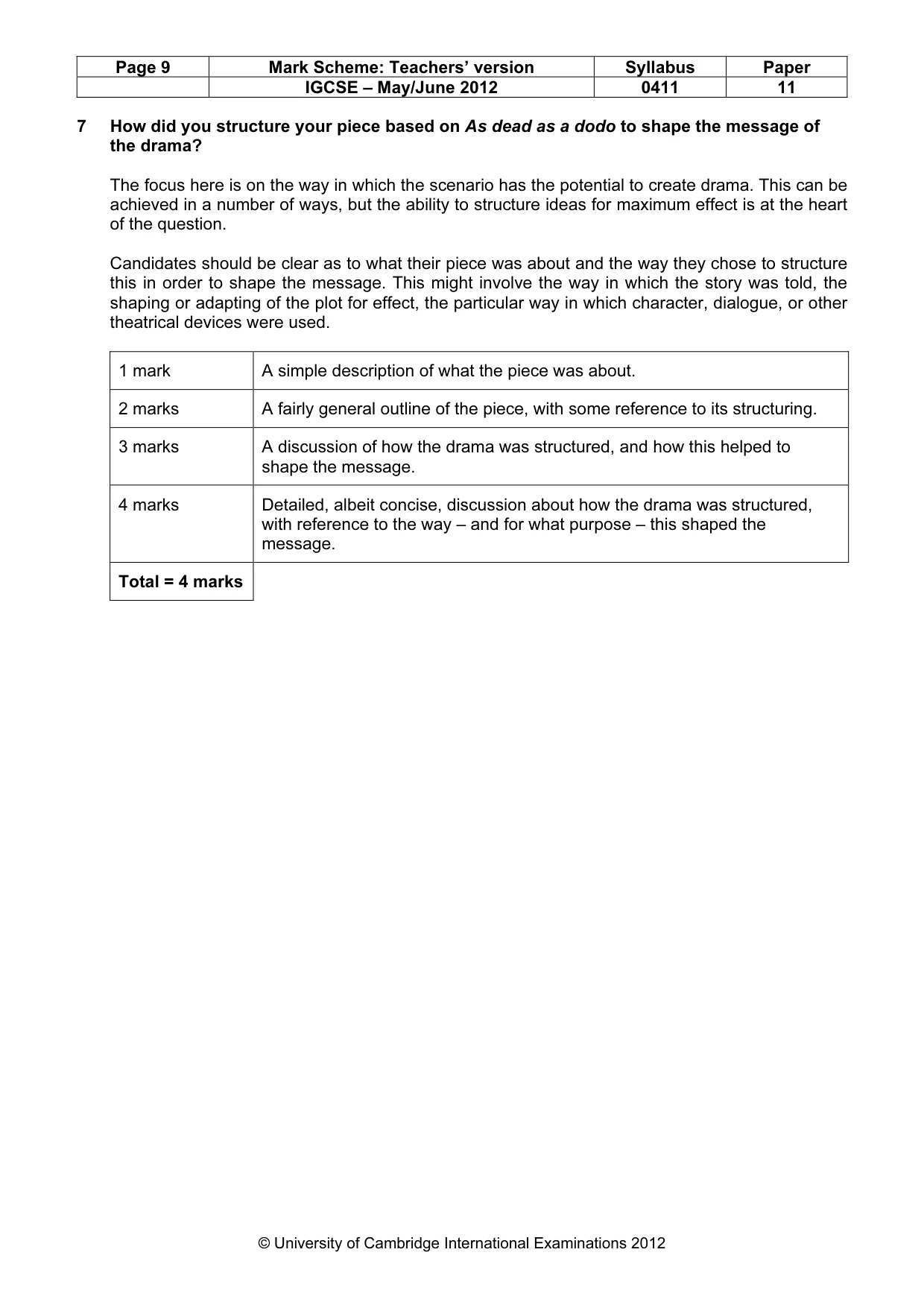 Mark scheme, page 9 of 22