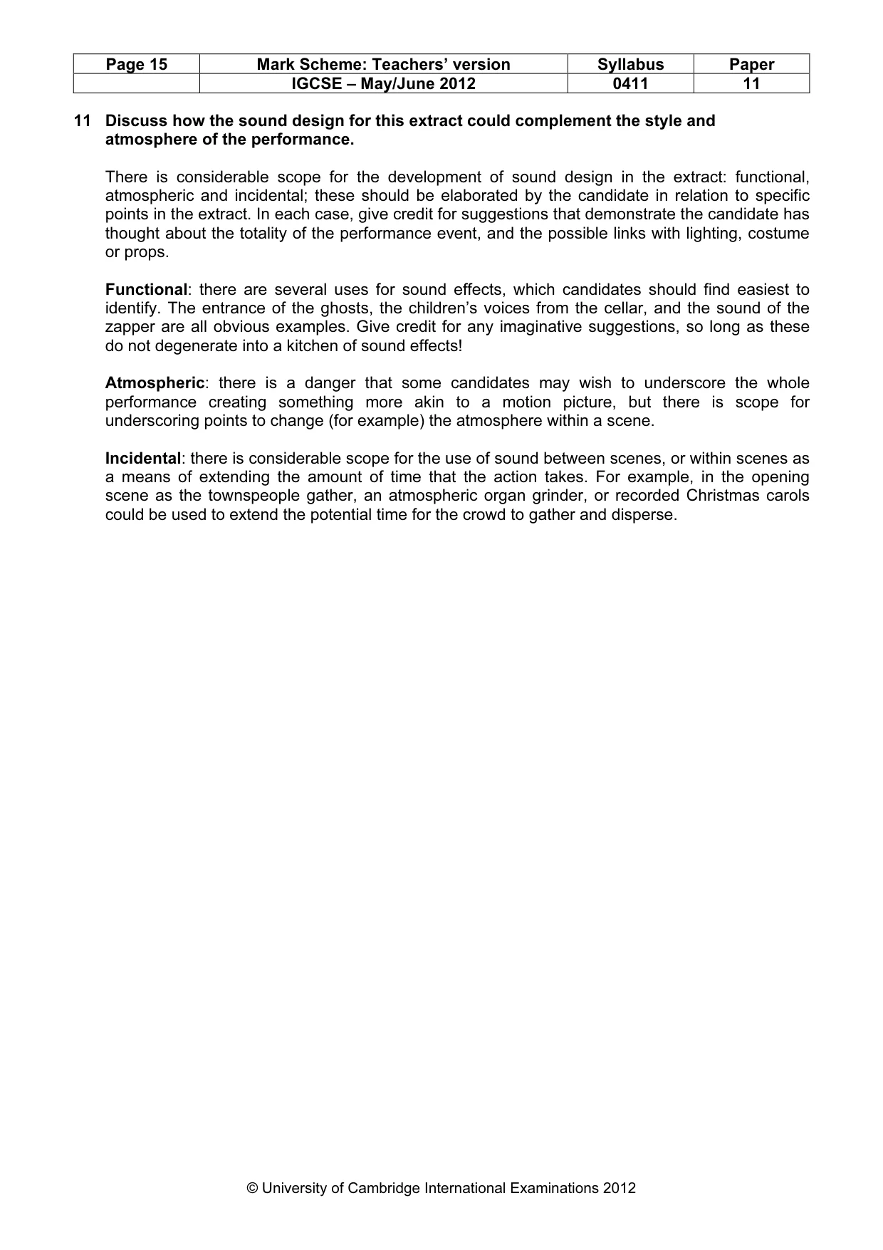 Mark scheme, page 15 of 22