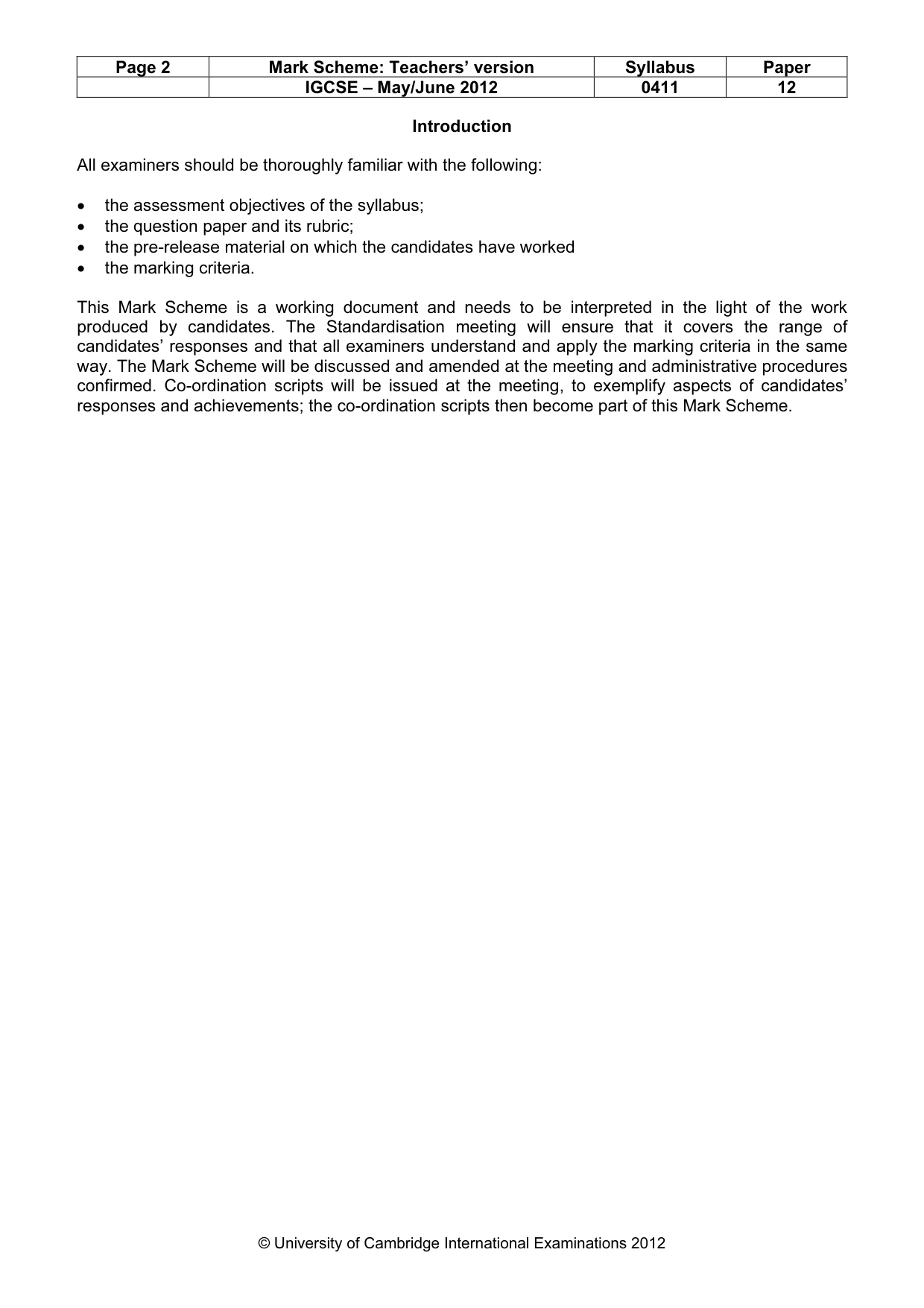 Mark scheme, page 2 of 22