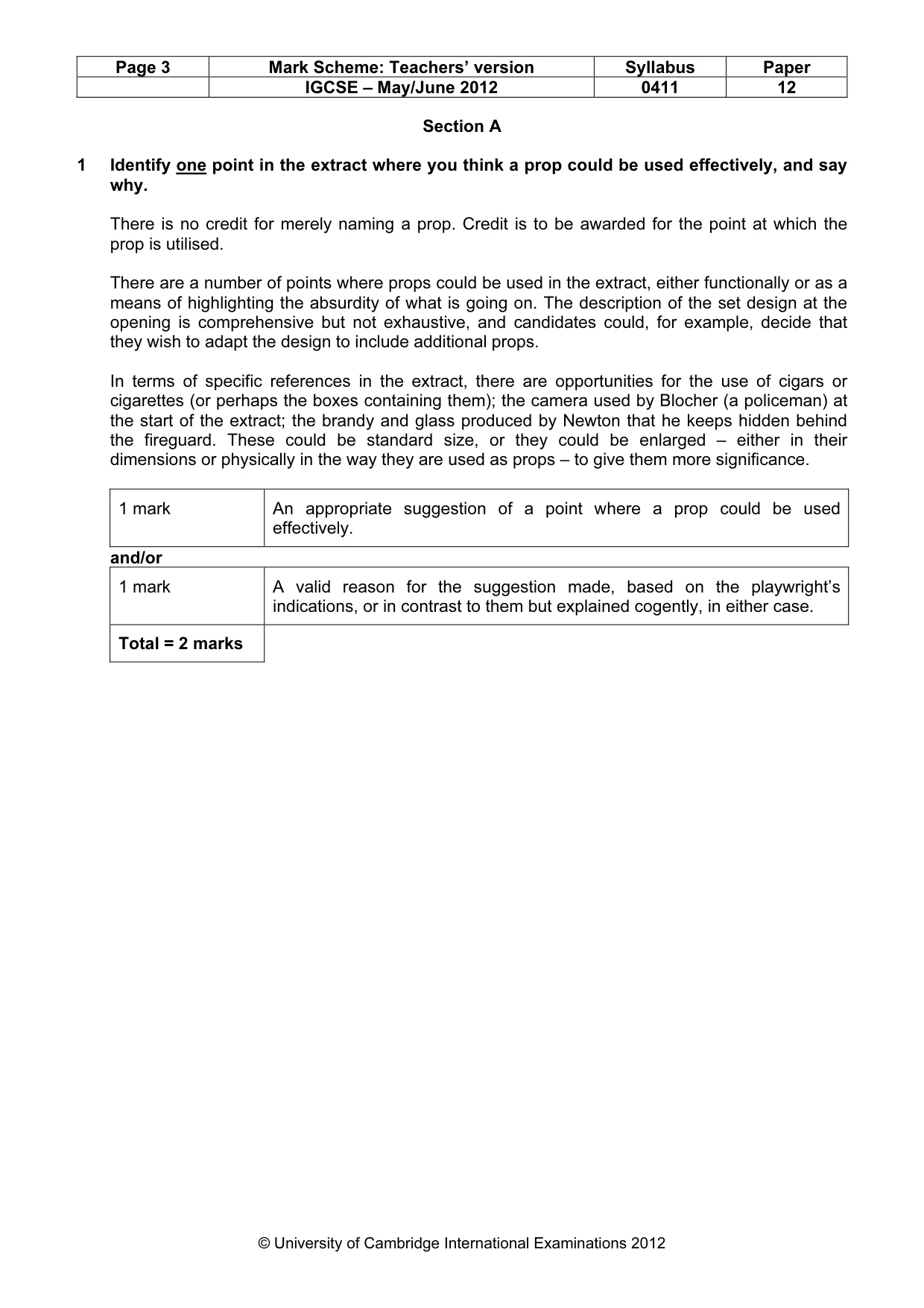 Mark scheme, page 3 of 22