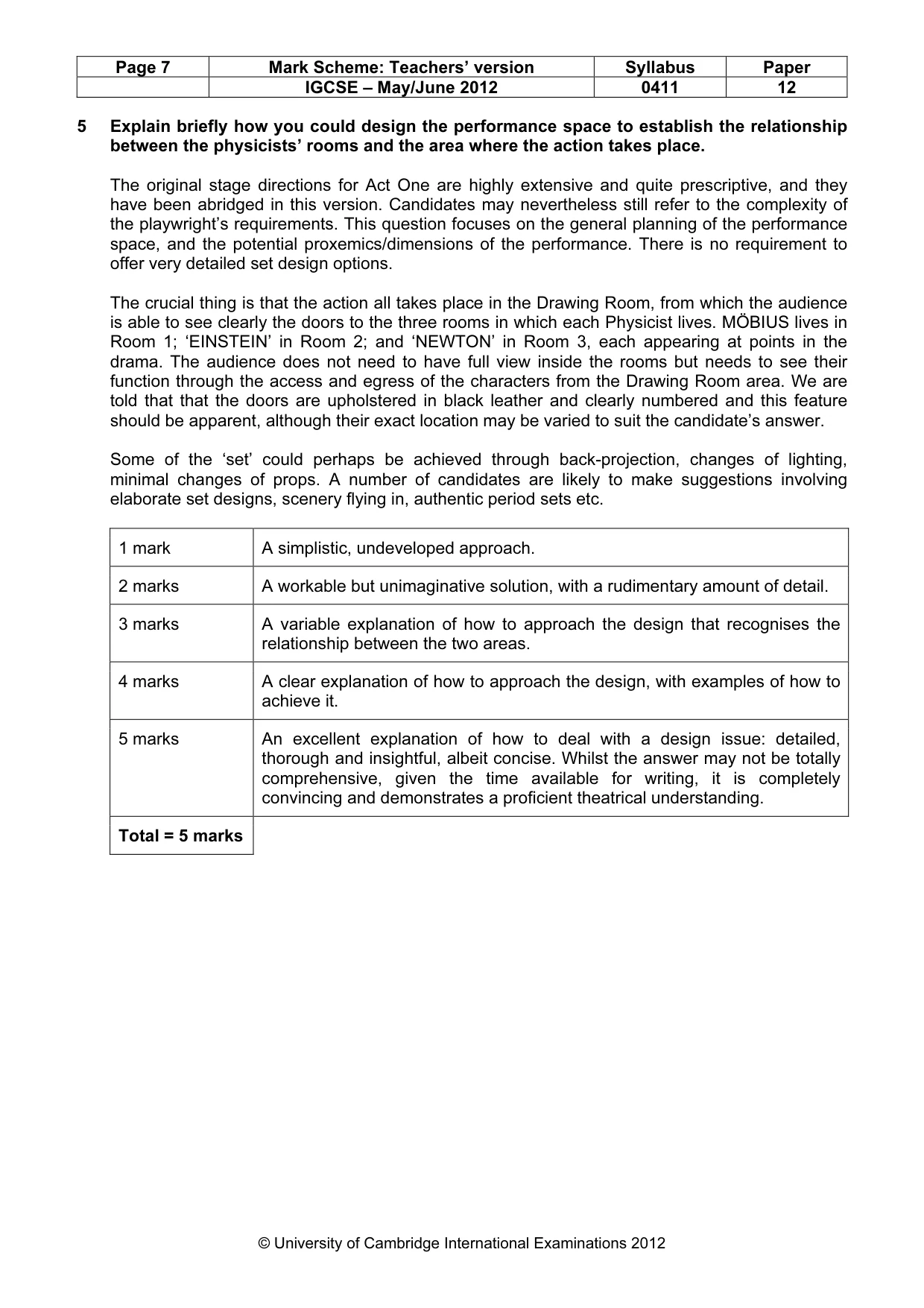 Mark scheme, page 7 of 22