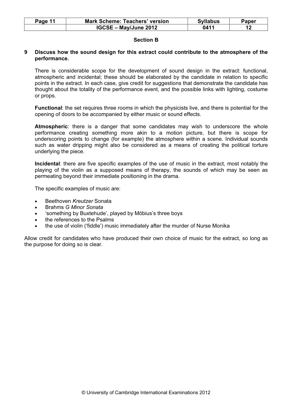 Mark scheme, page 11 of 22