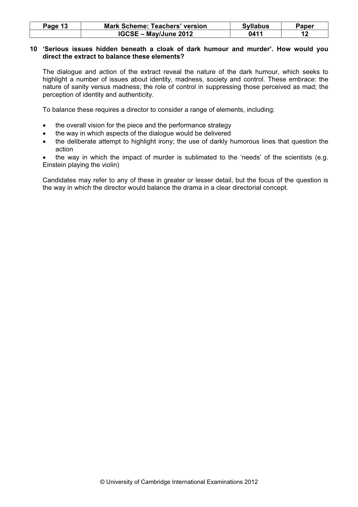 Mark scheme, page 13 of 22
