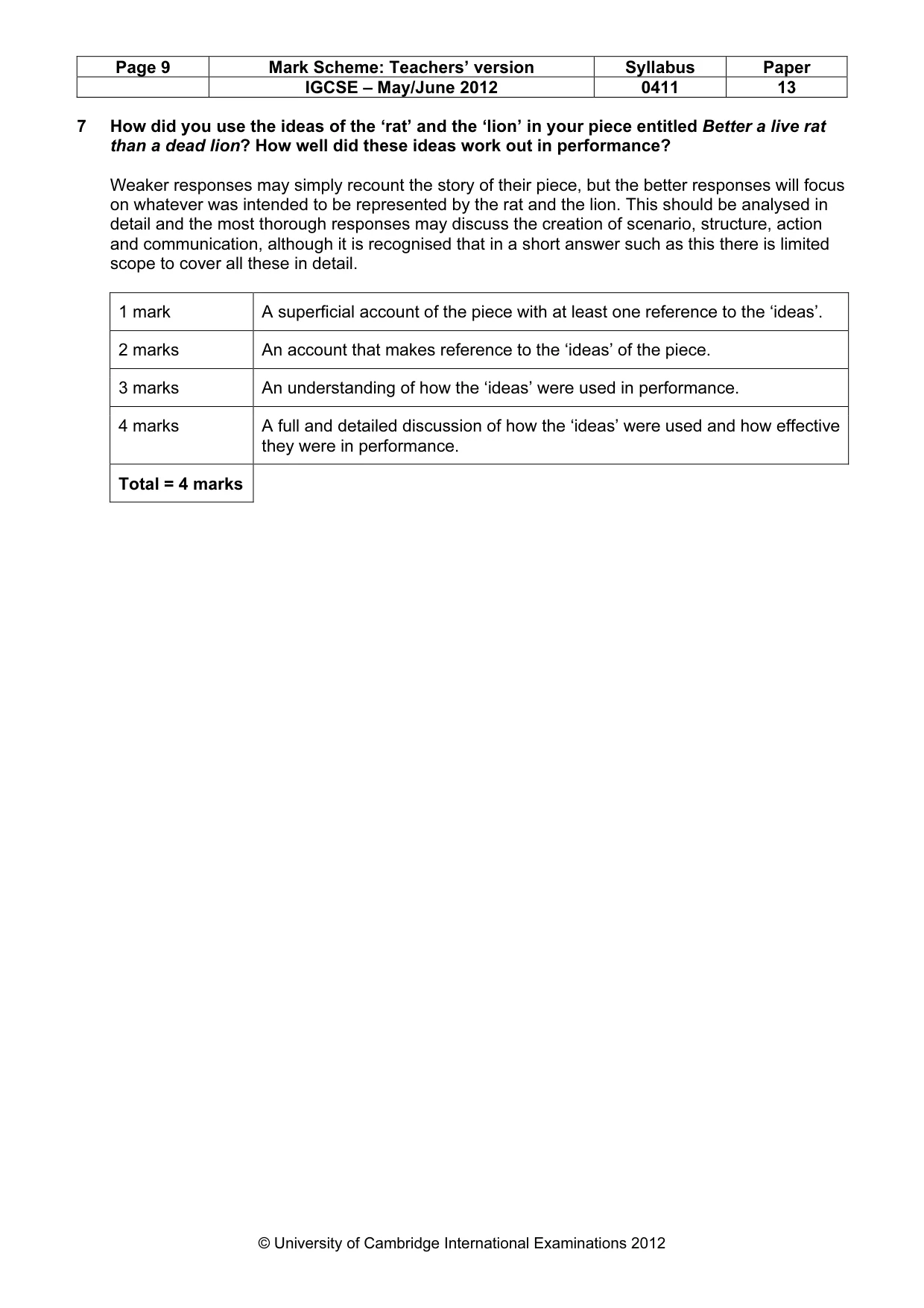 Mark scheme, page 9 of 22