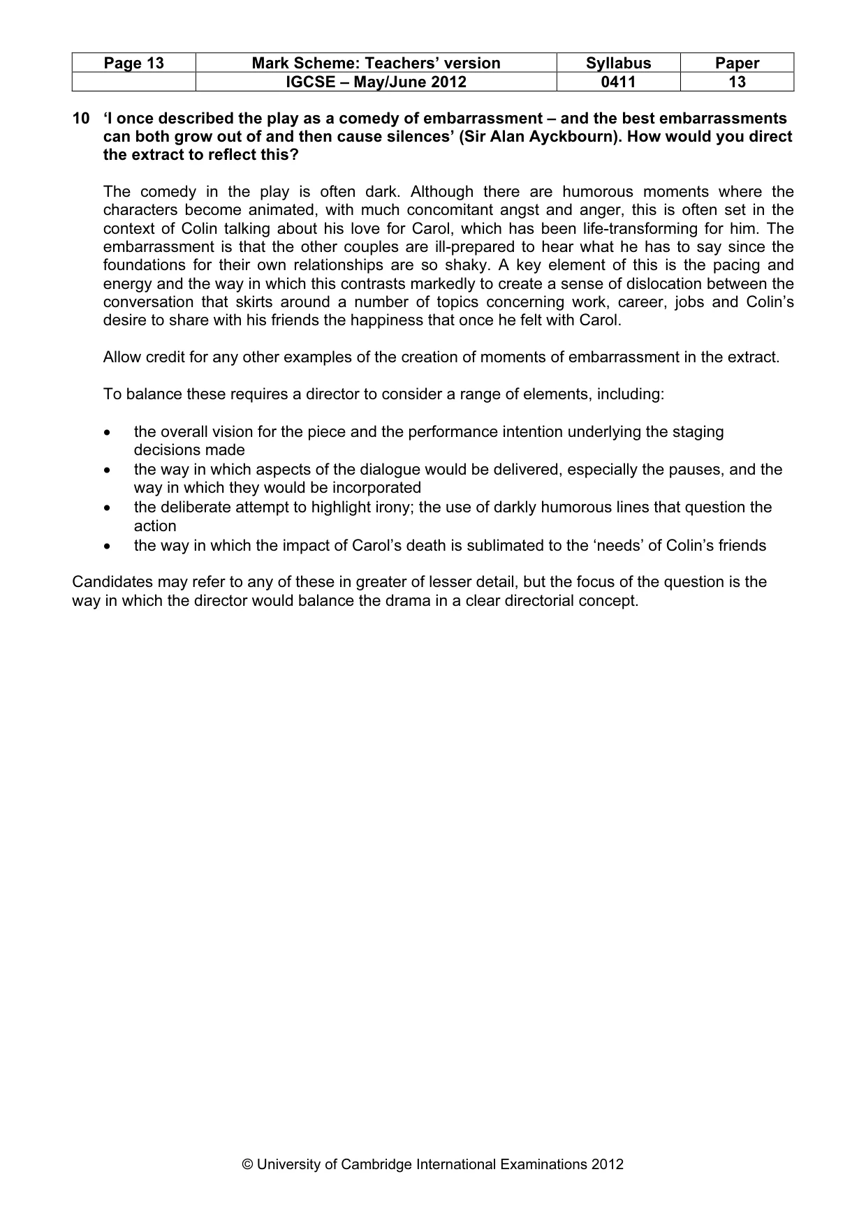 Mark scheme, page 13 of 22