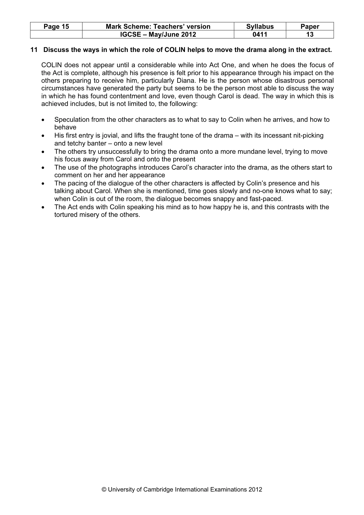 Mark scheme, page 15 of 22