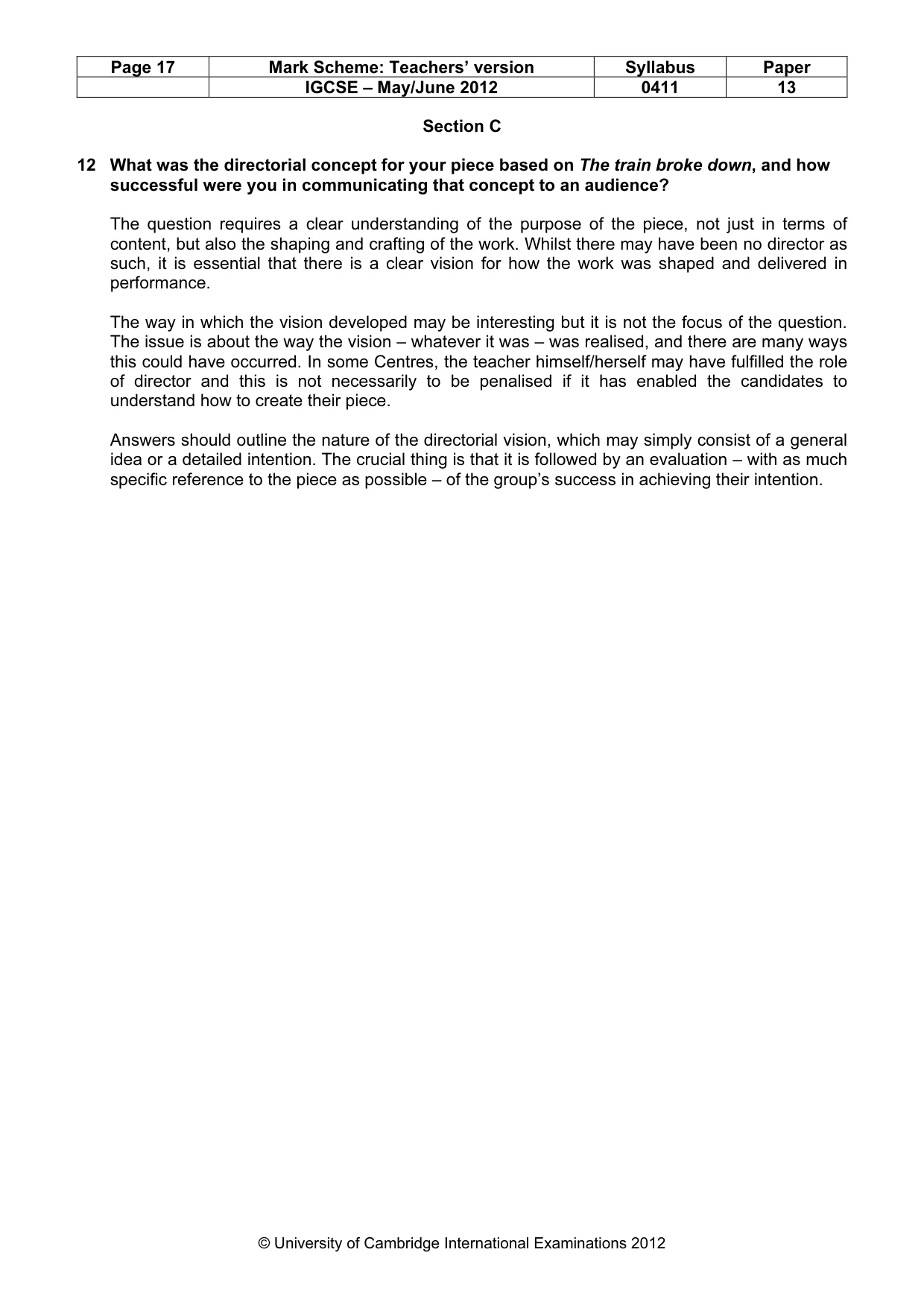 Mark scheme, page 17 of 22