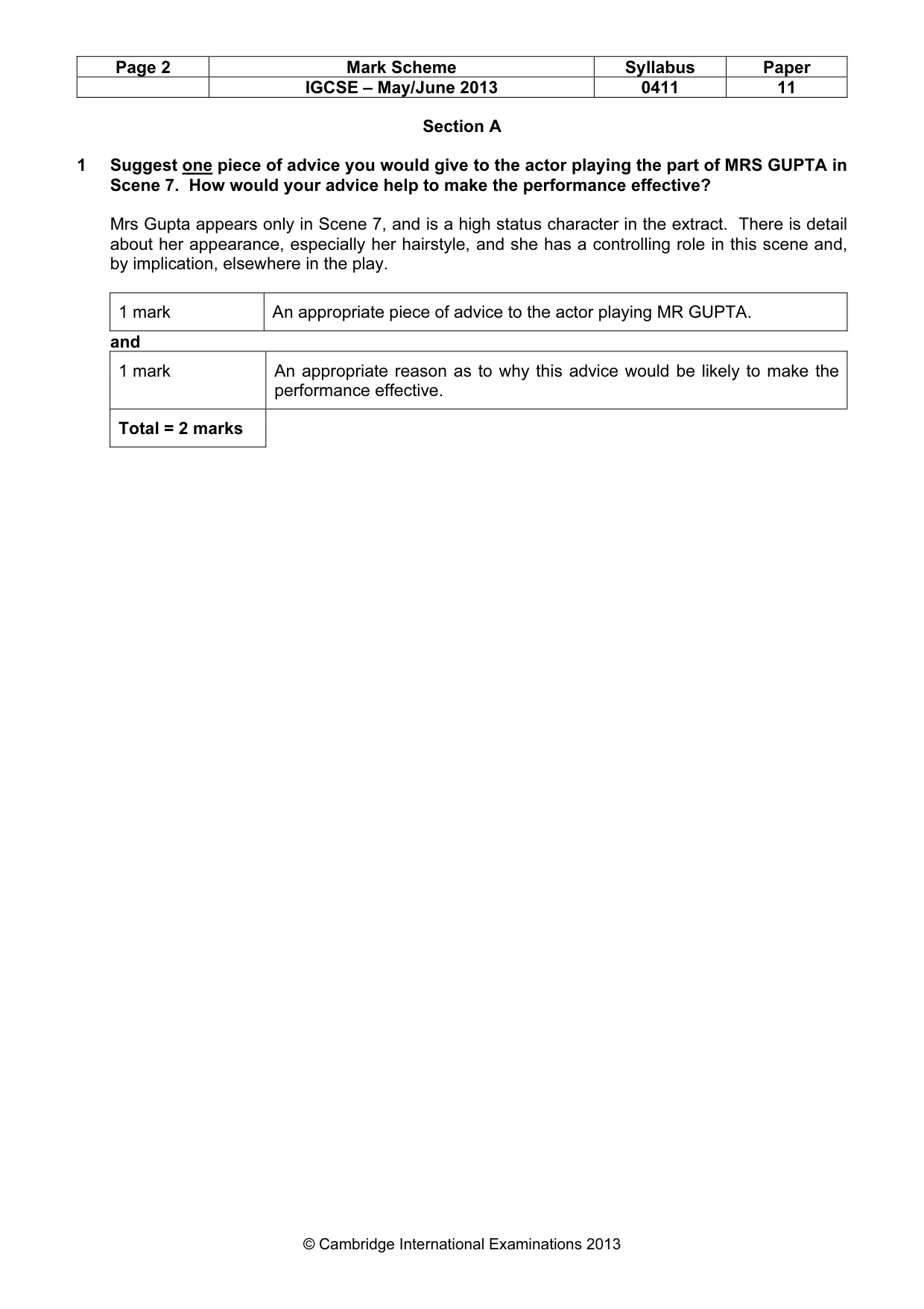 Mark scheme, page 2 of 18