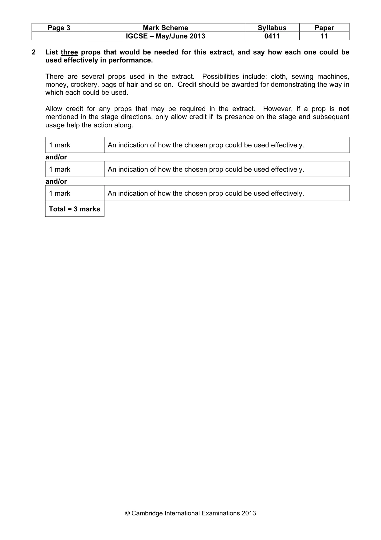 Mark scheme, page 3 of 18