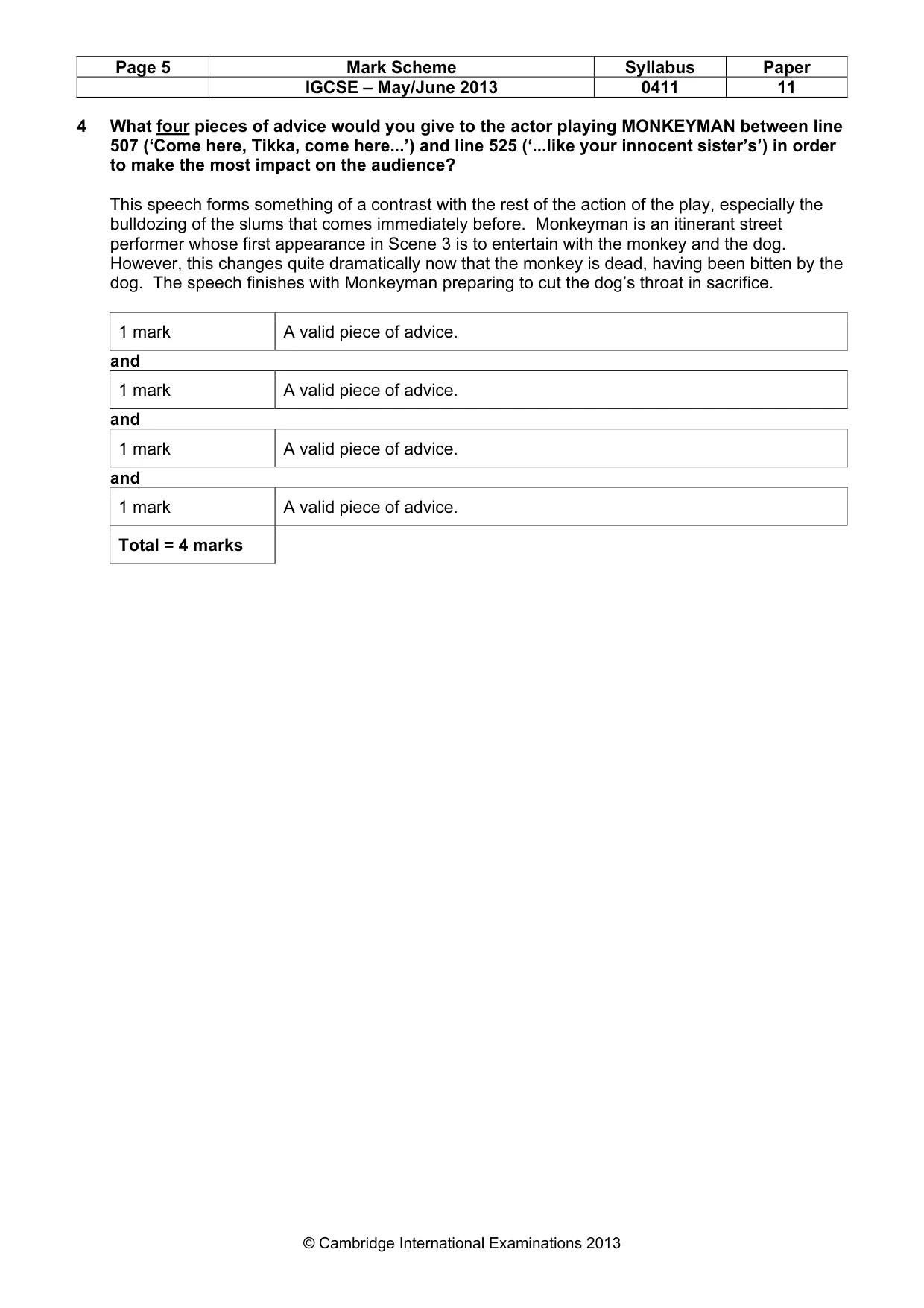 Mark scheme, page 5 of 18