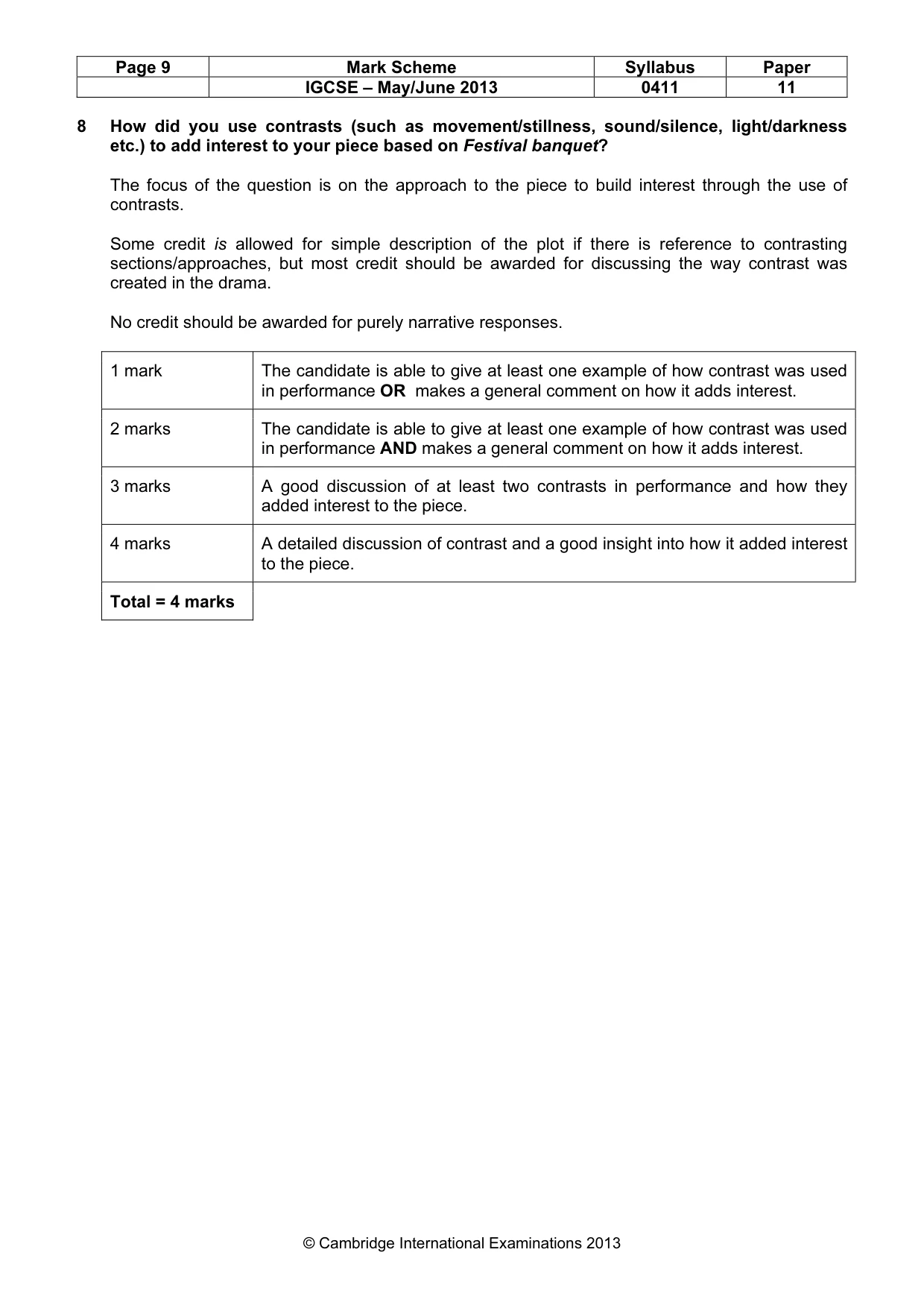 Mark scheme, page 9 of 18