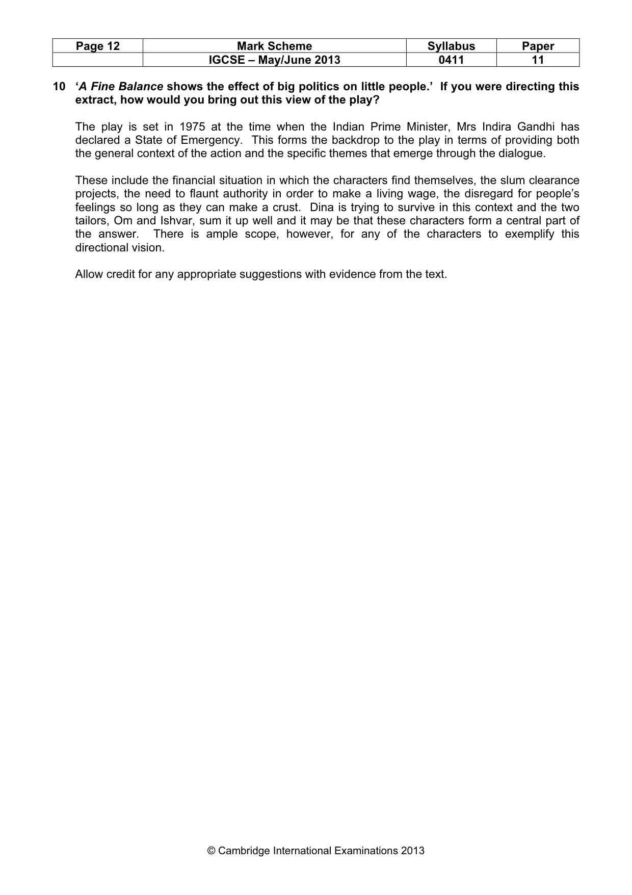 Mark scheme, page 12 of 18