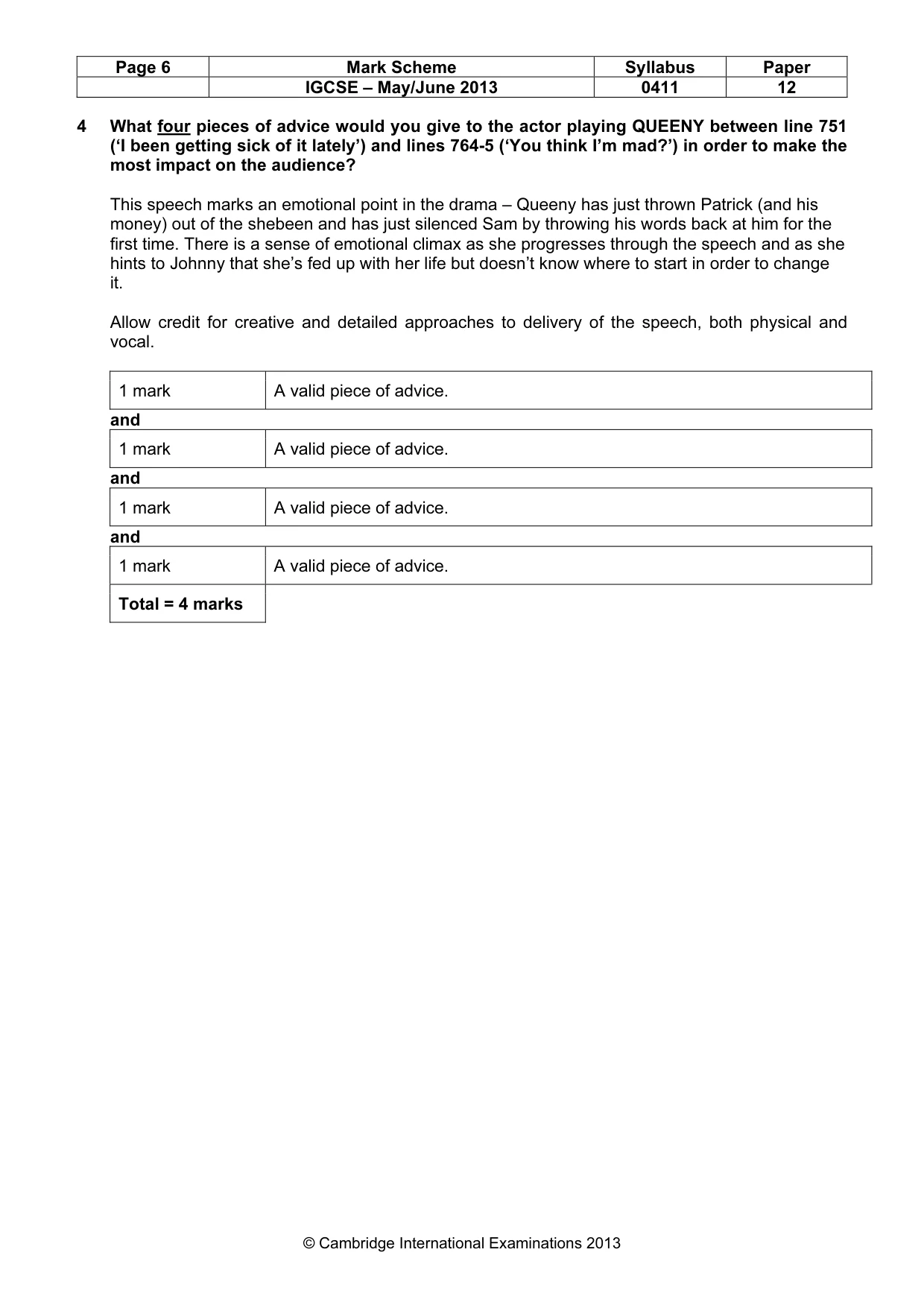 Mark scheme, page 6 of 35
