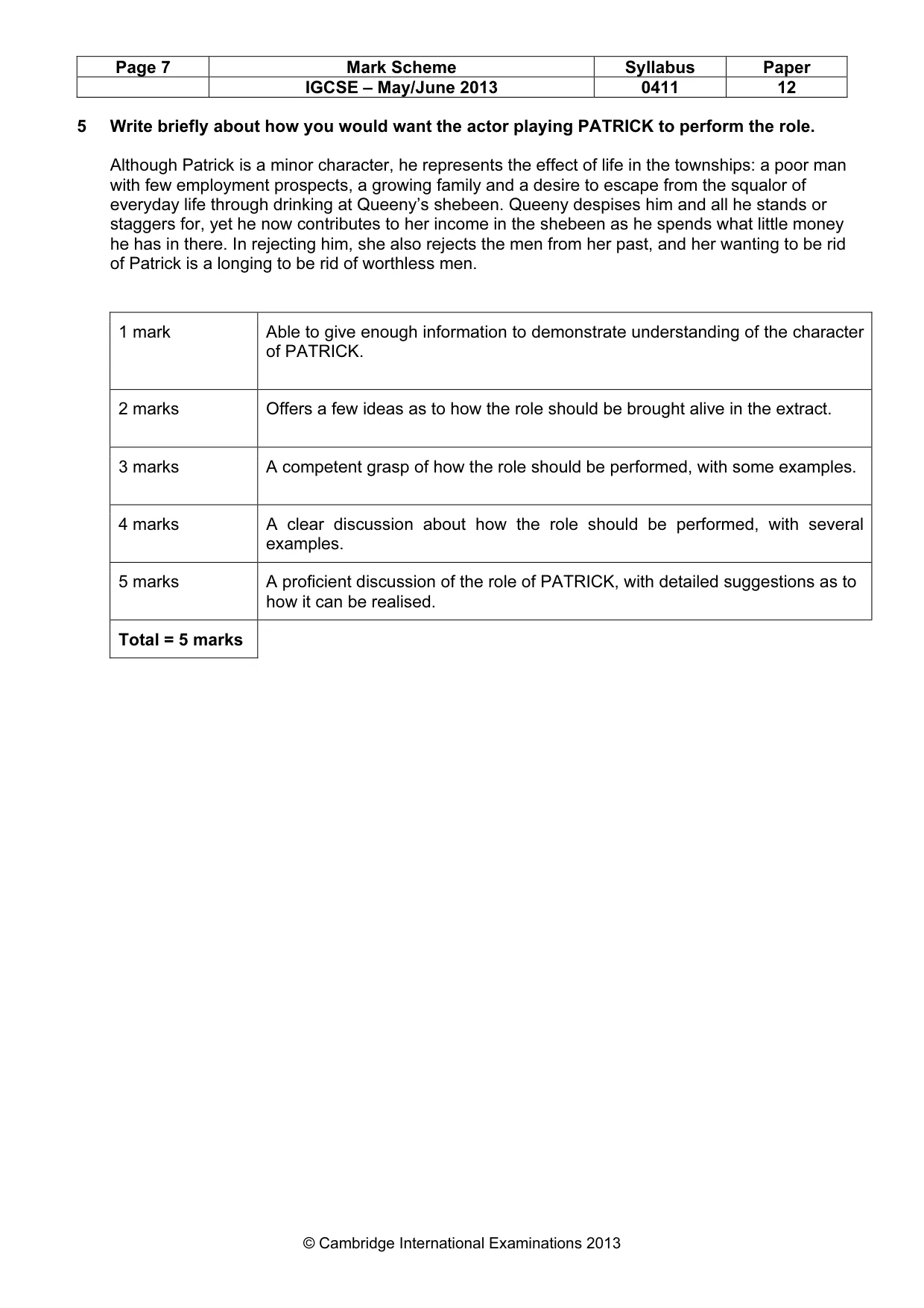 Mark scheme, page 7 of 35