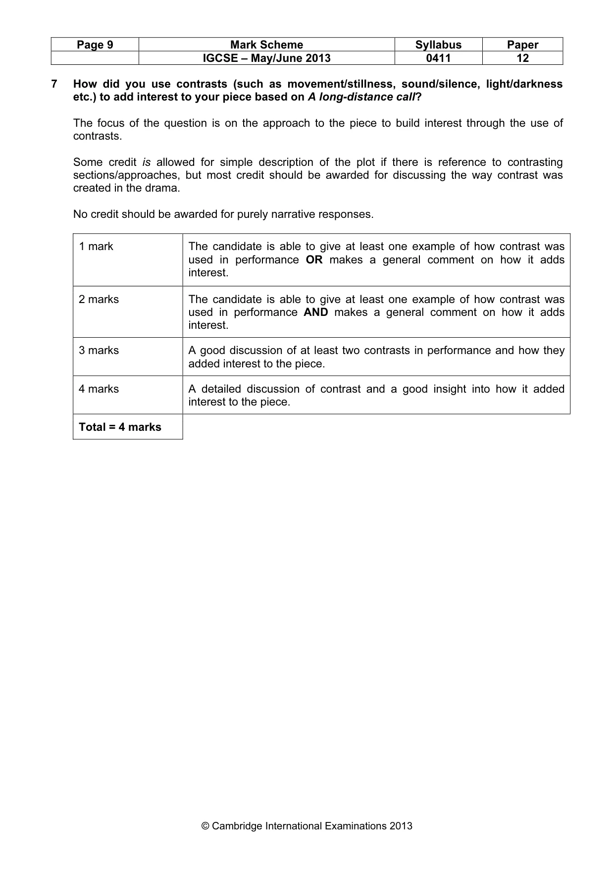 Mark scheme, page 9 of 35
