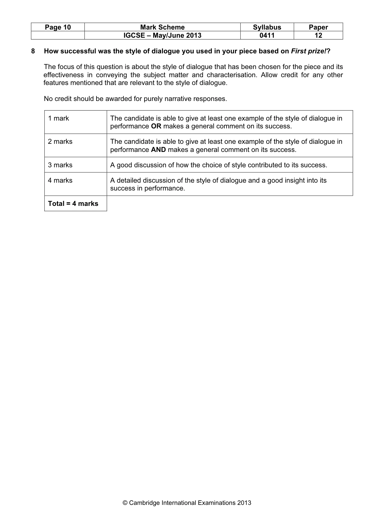 Mark scheme, page 10 of 35
