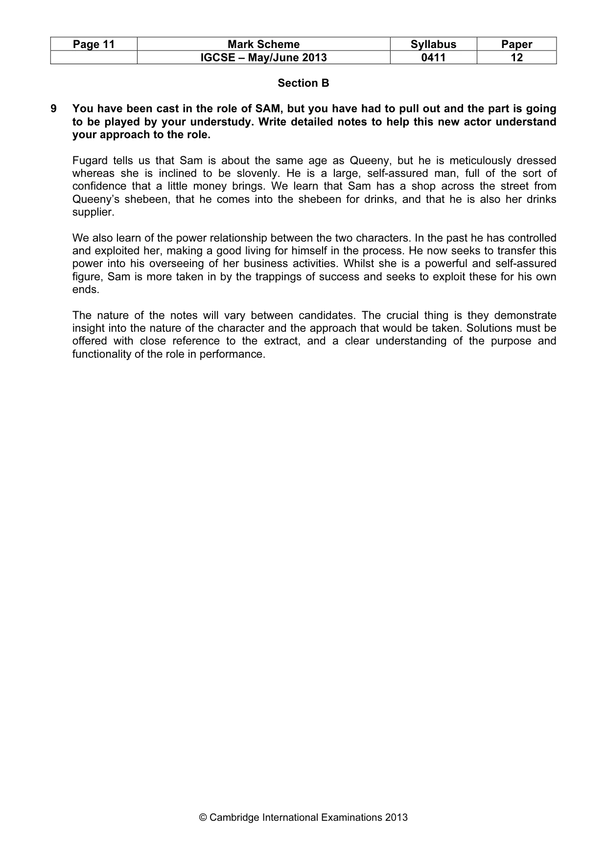 Mark scheme, page 11 of 35