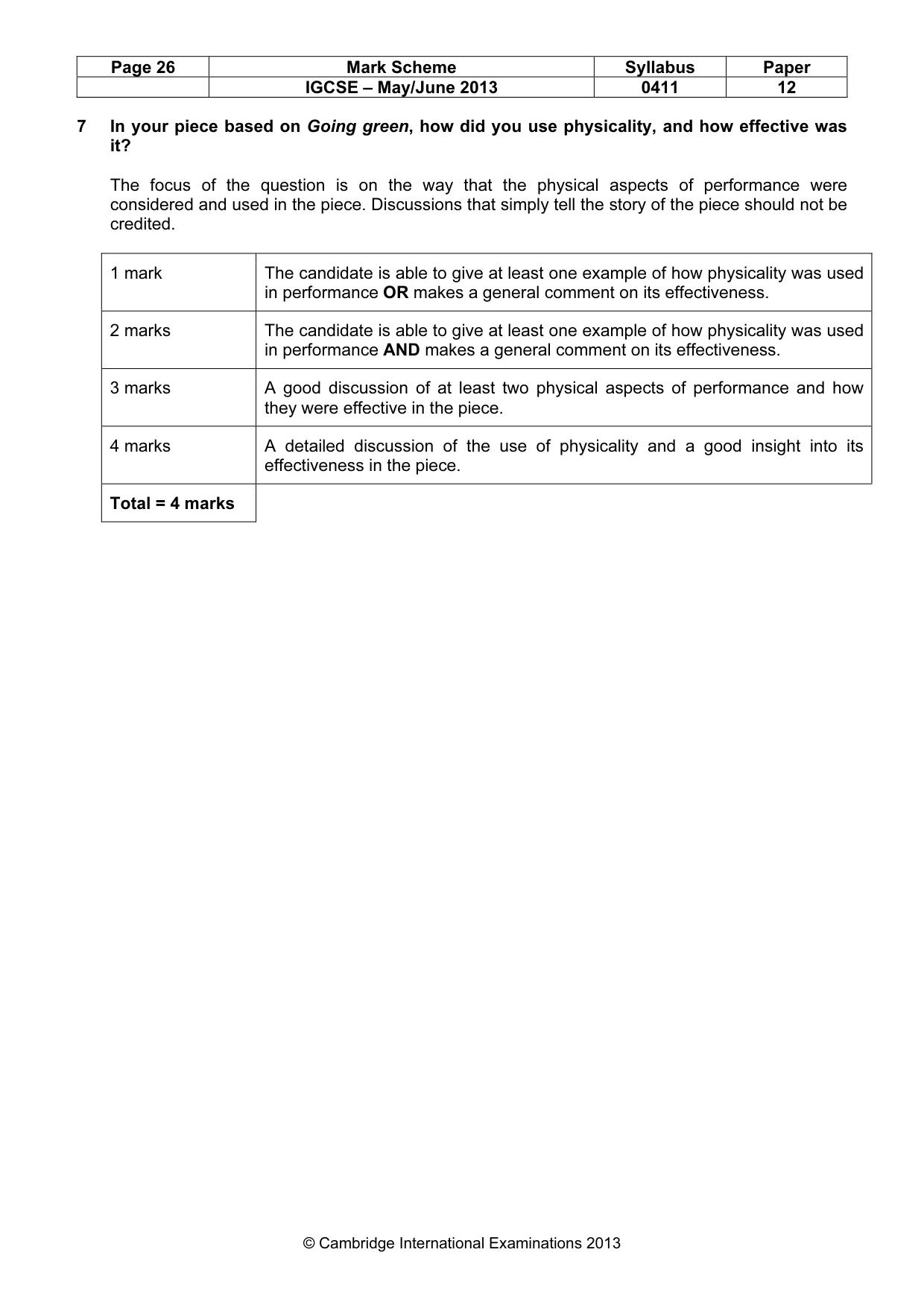 Mark scheme, page 26 of 35