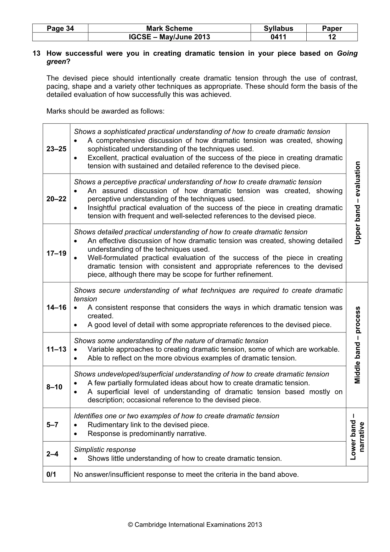 Mark scheme, page 34 of 35