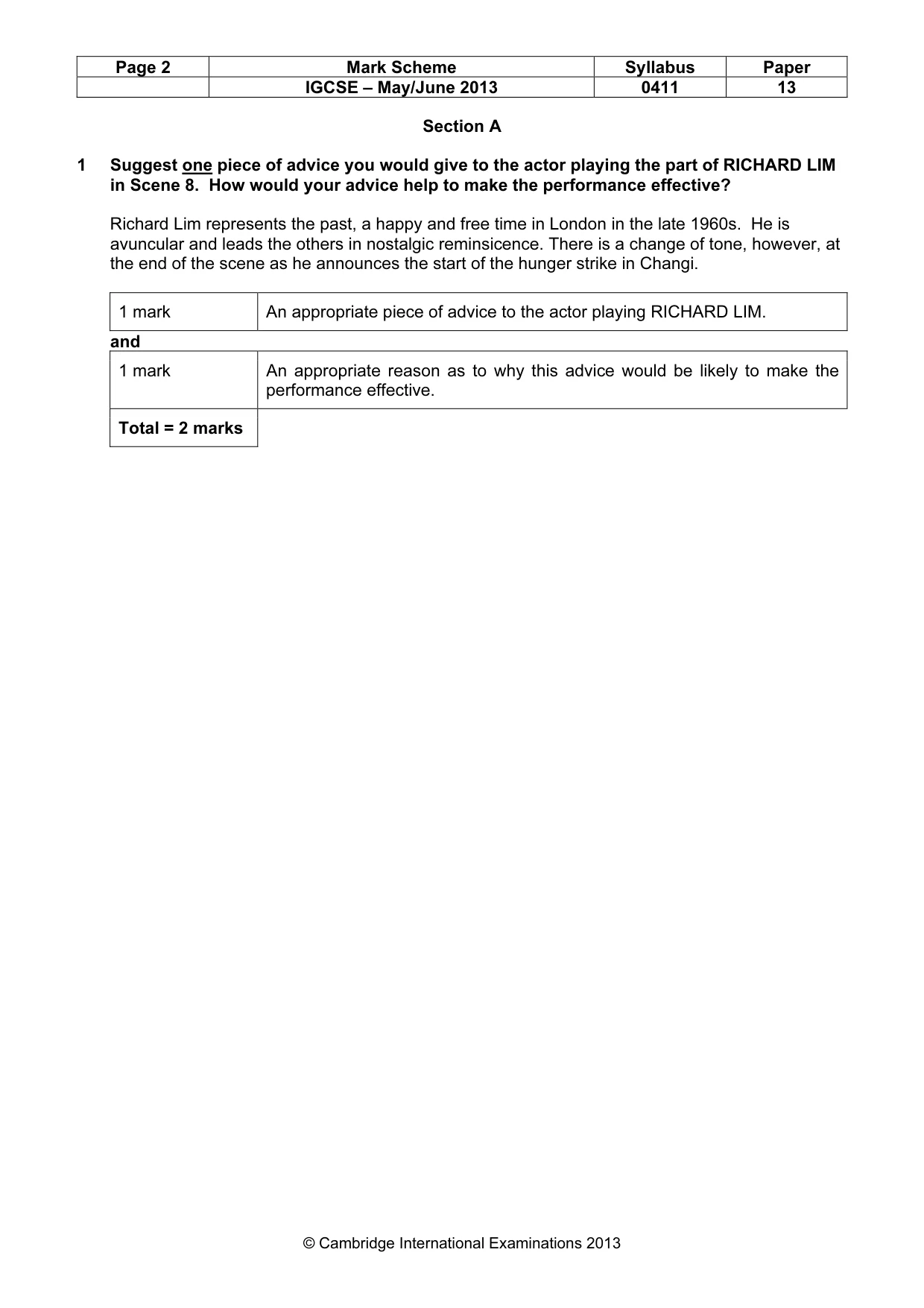 Mark scheme, page 2 of 16