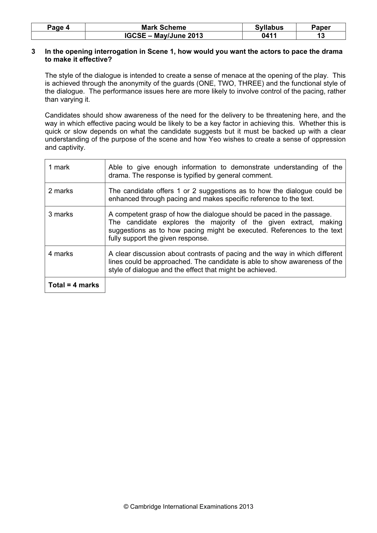 Mark scheme, page 4 of 16