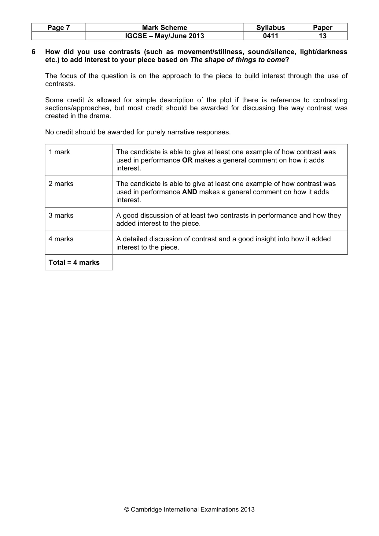 Mark scheme, page 7 of 16