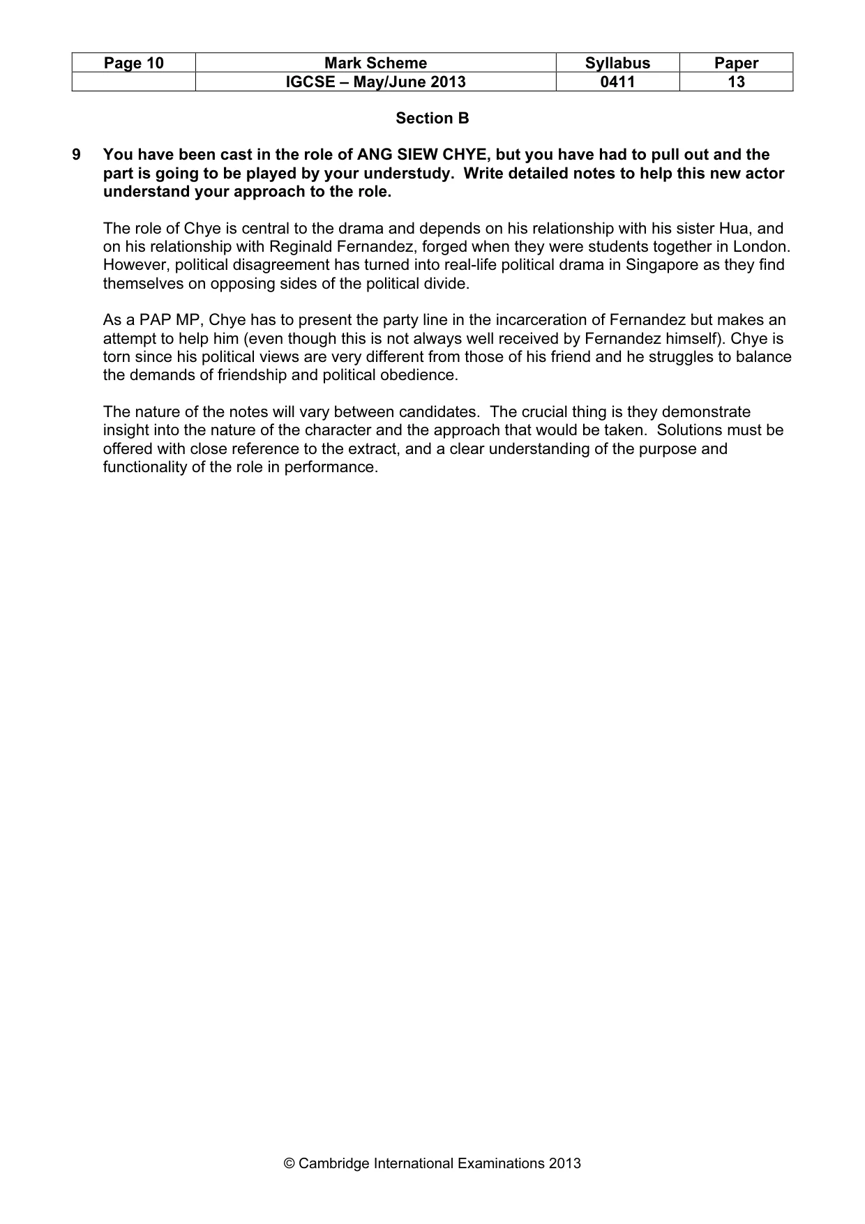 Mark scheme, page 10 of 16