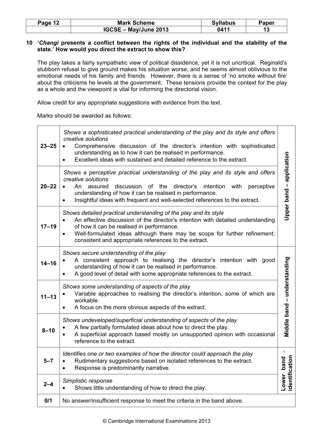 Mark scheme, page 12 of 16