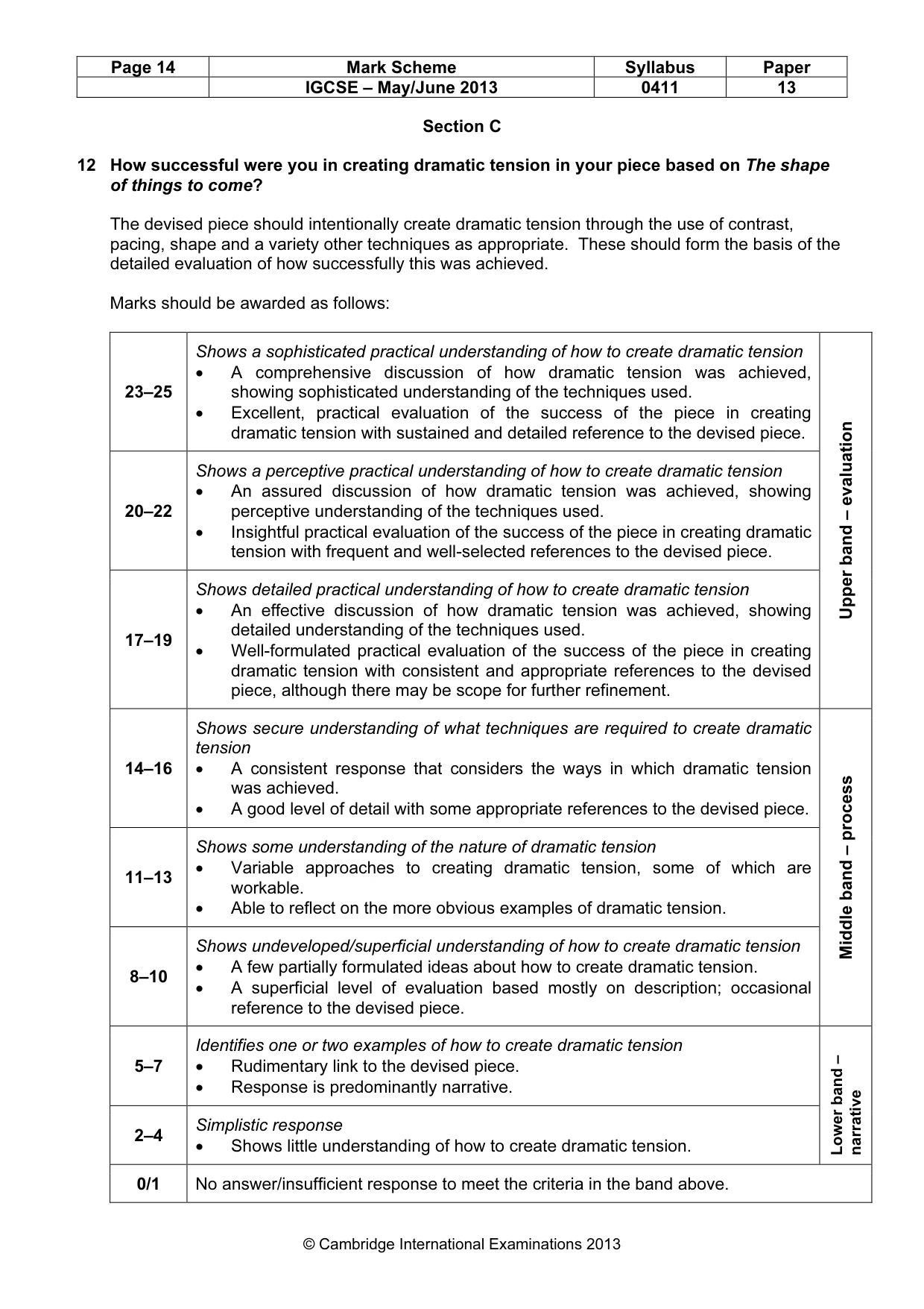Mark scheme, page 14 of 16